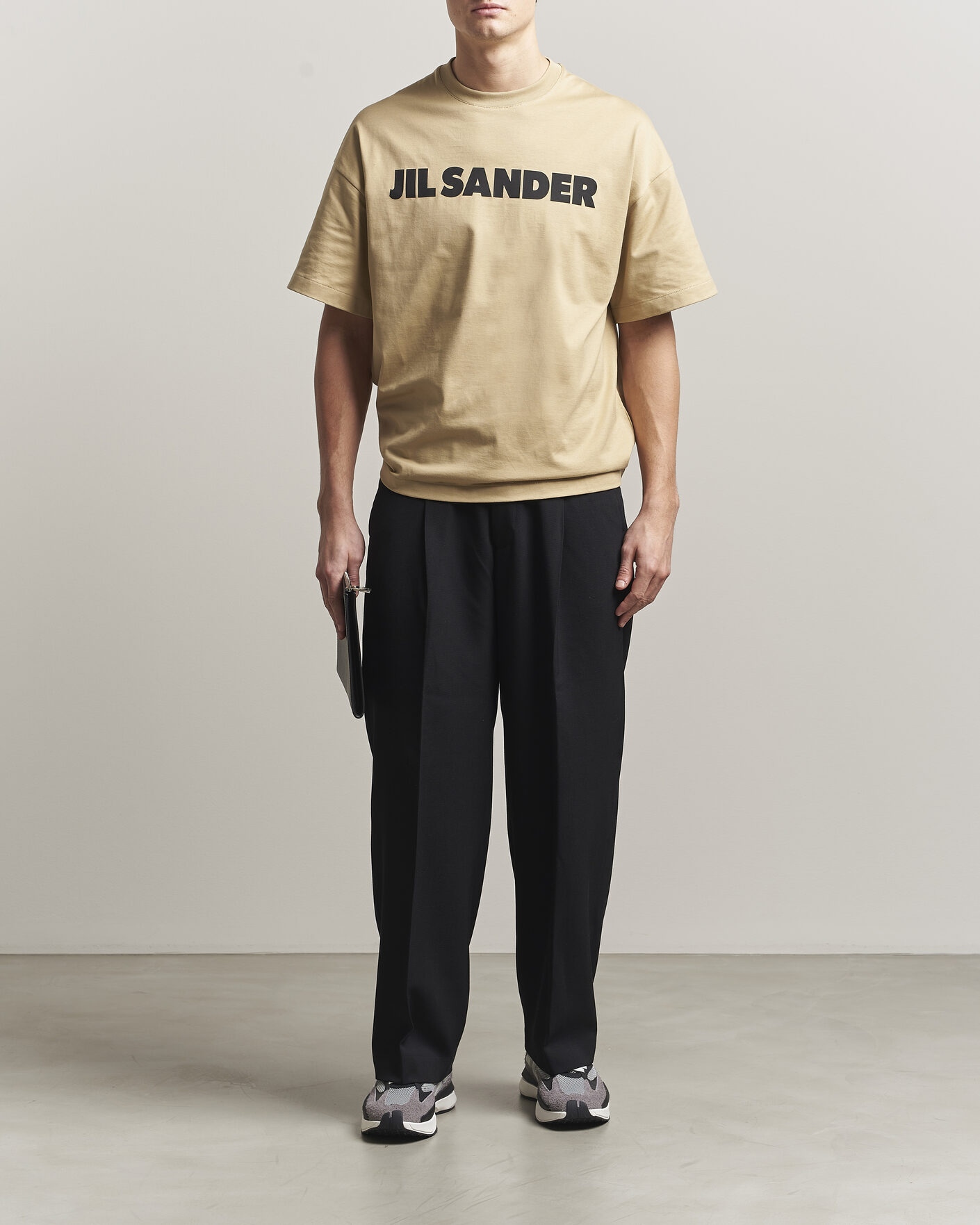 Homme | T-shirts | Jil Sander | Short Sleeve Logo T-Shirt Khaki