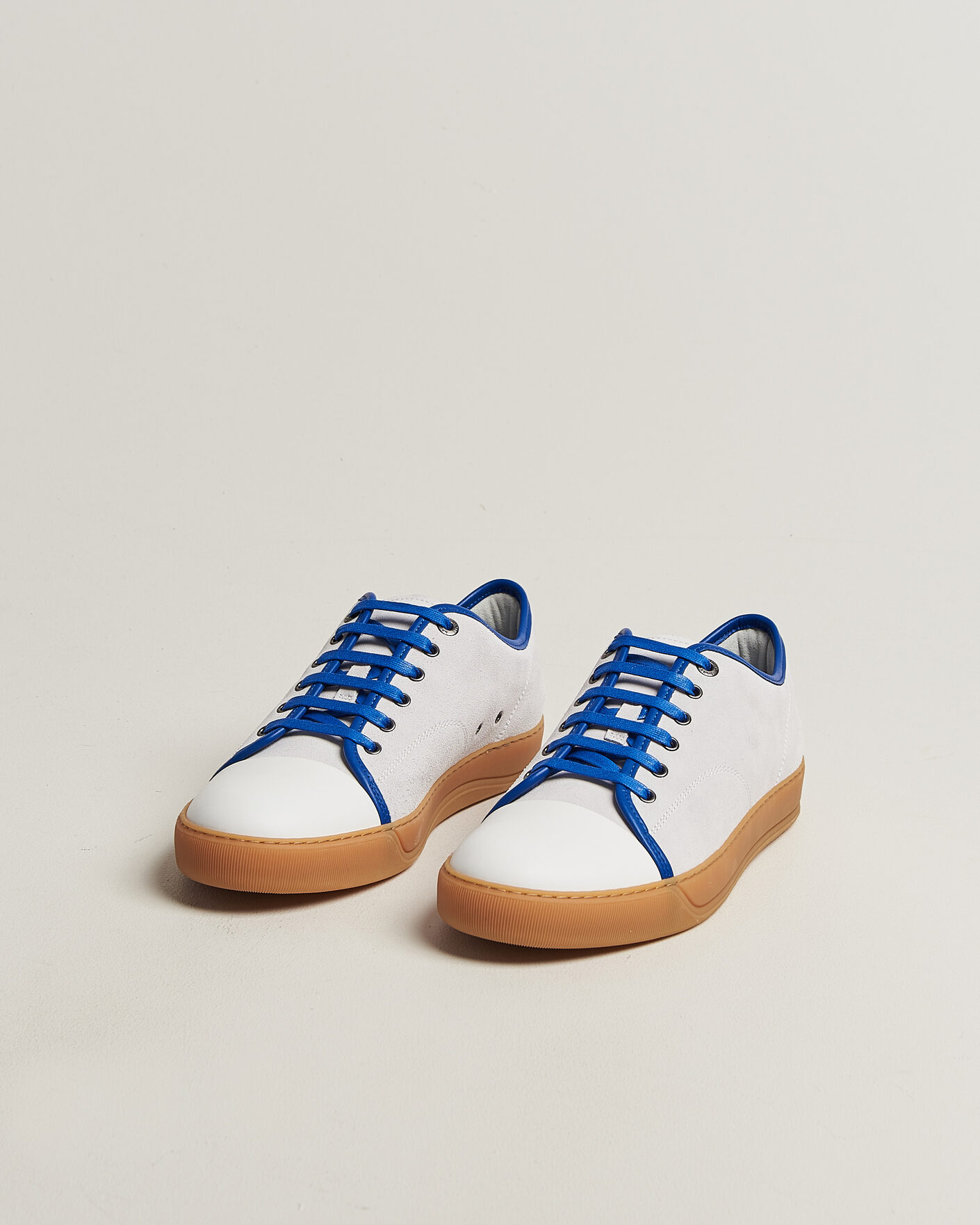 Homme | Baskets | Lanvin | DBB1 Nappa Cap Toe Sneaker White/Blue