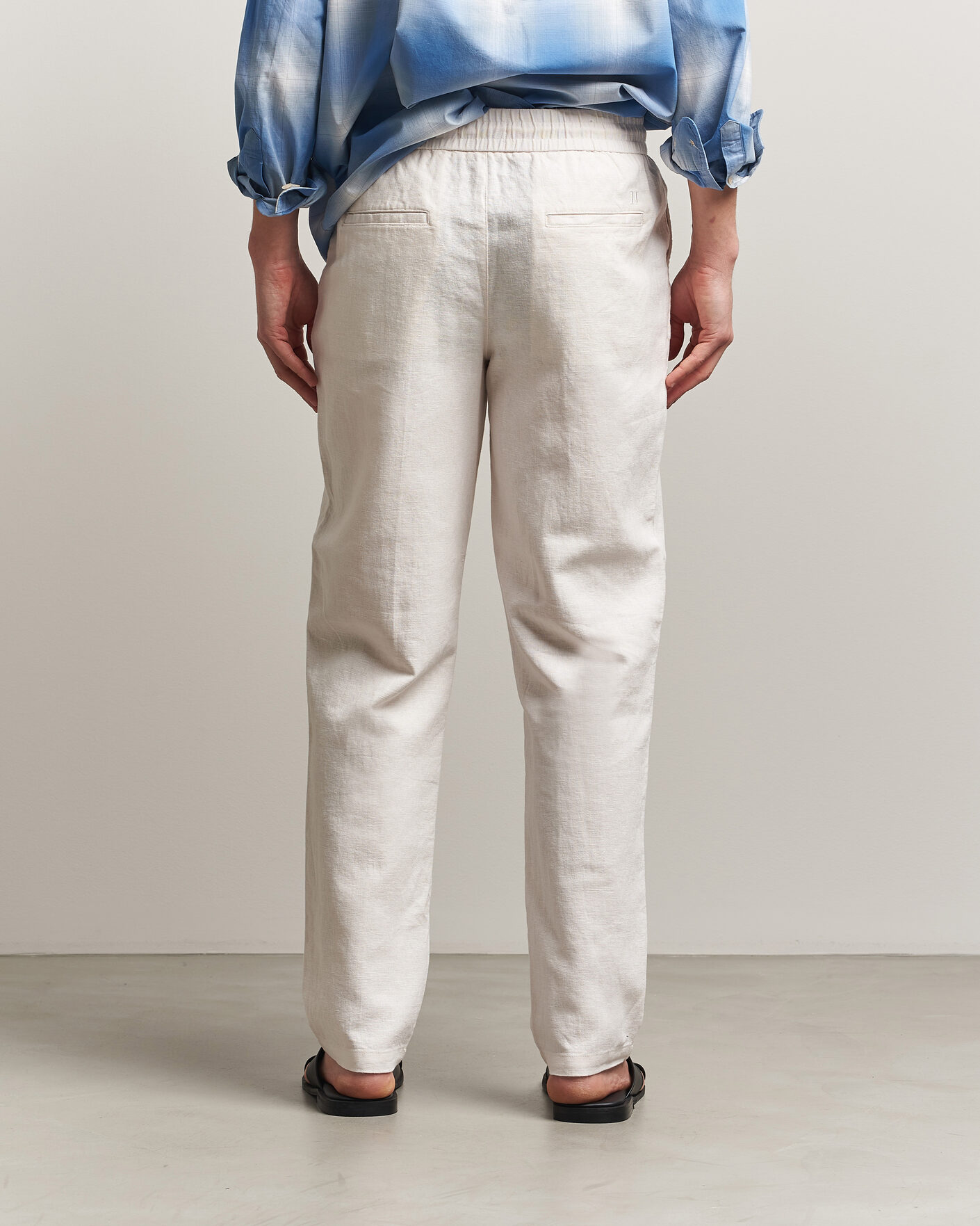 Heren | Broeken | LES DEUX | Patrick Heavy Linen/Cotton Pants Eggnog White