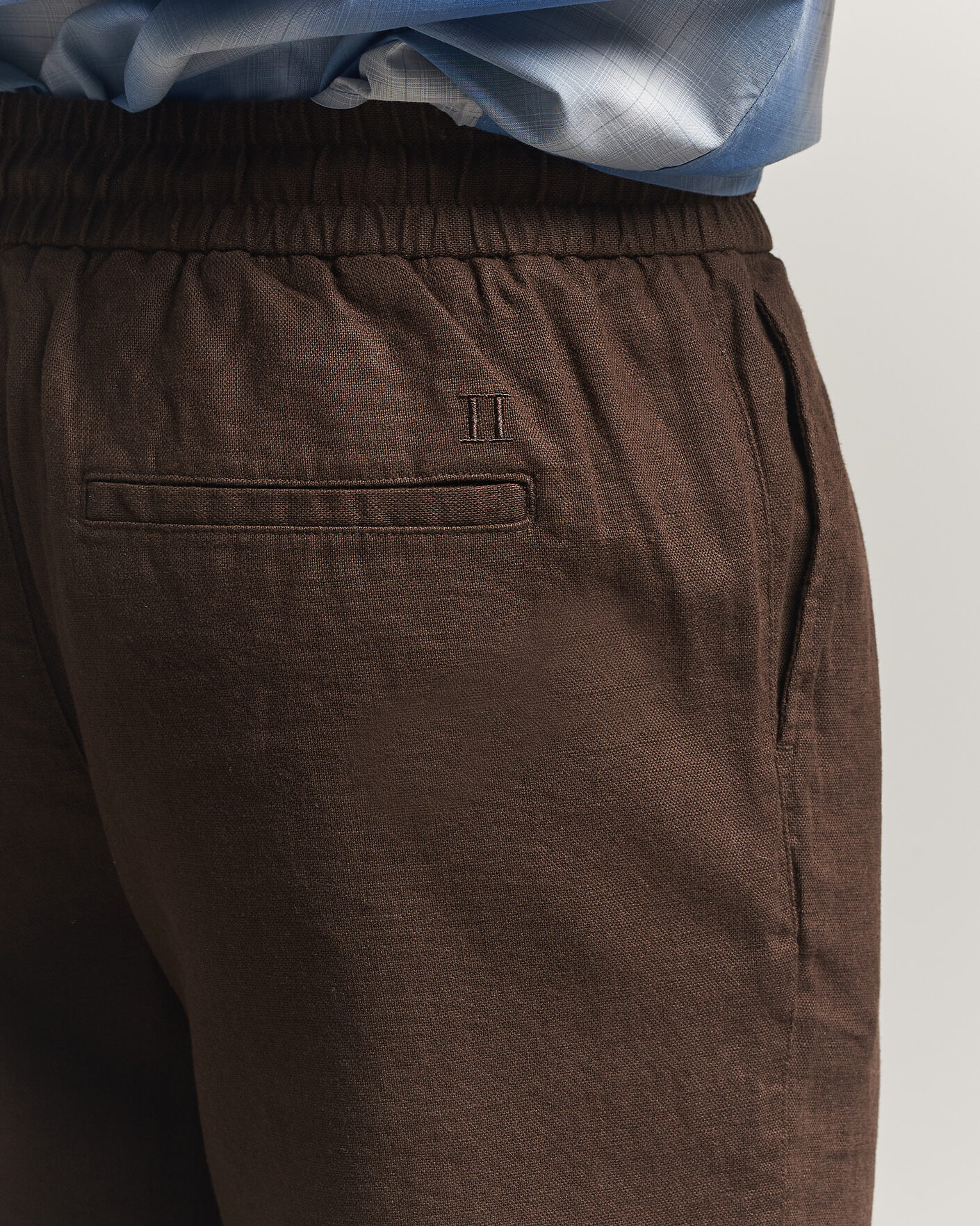 Heren | Broeken | LES DEUX | Patrick Heavy Linen/Cotton Pants Brown