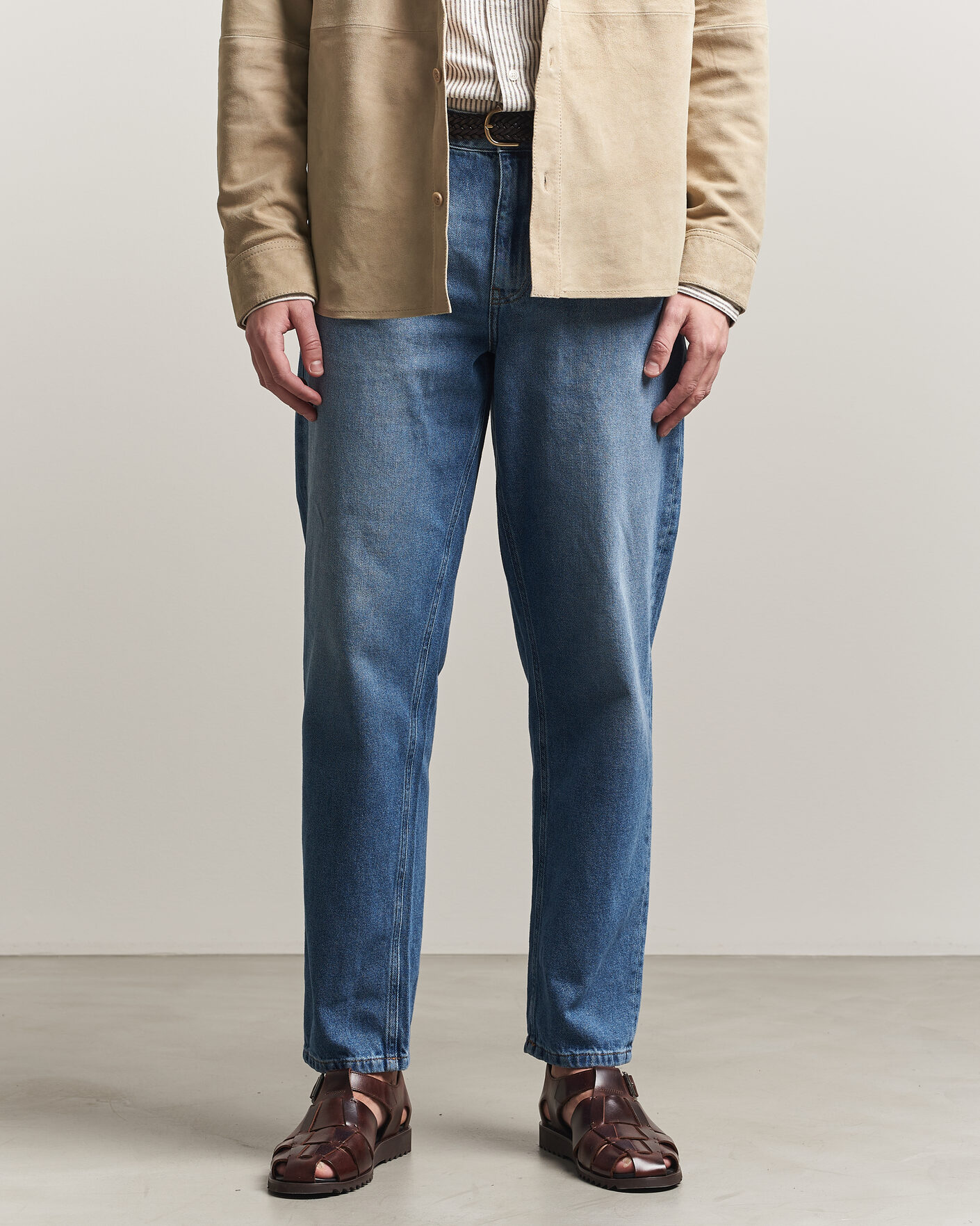 Homme | Pantalons | LES DEUX | Ryder Washed Jeans Medium Indigo Blue