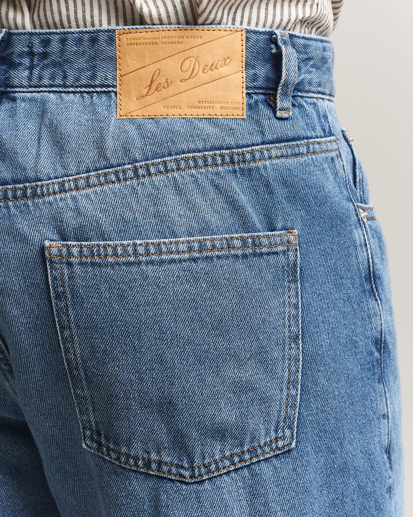 Homme | Pantalons | LES DEUX | Ryder Washed Jeans Medium Indigo Blue