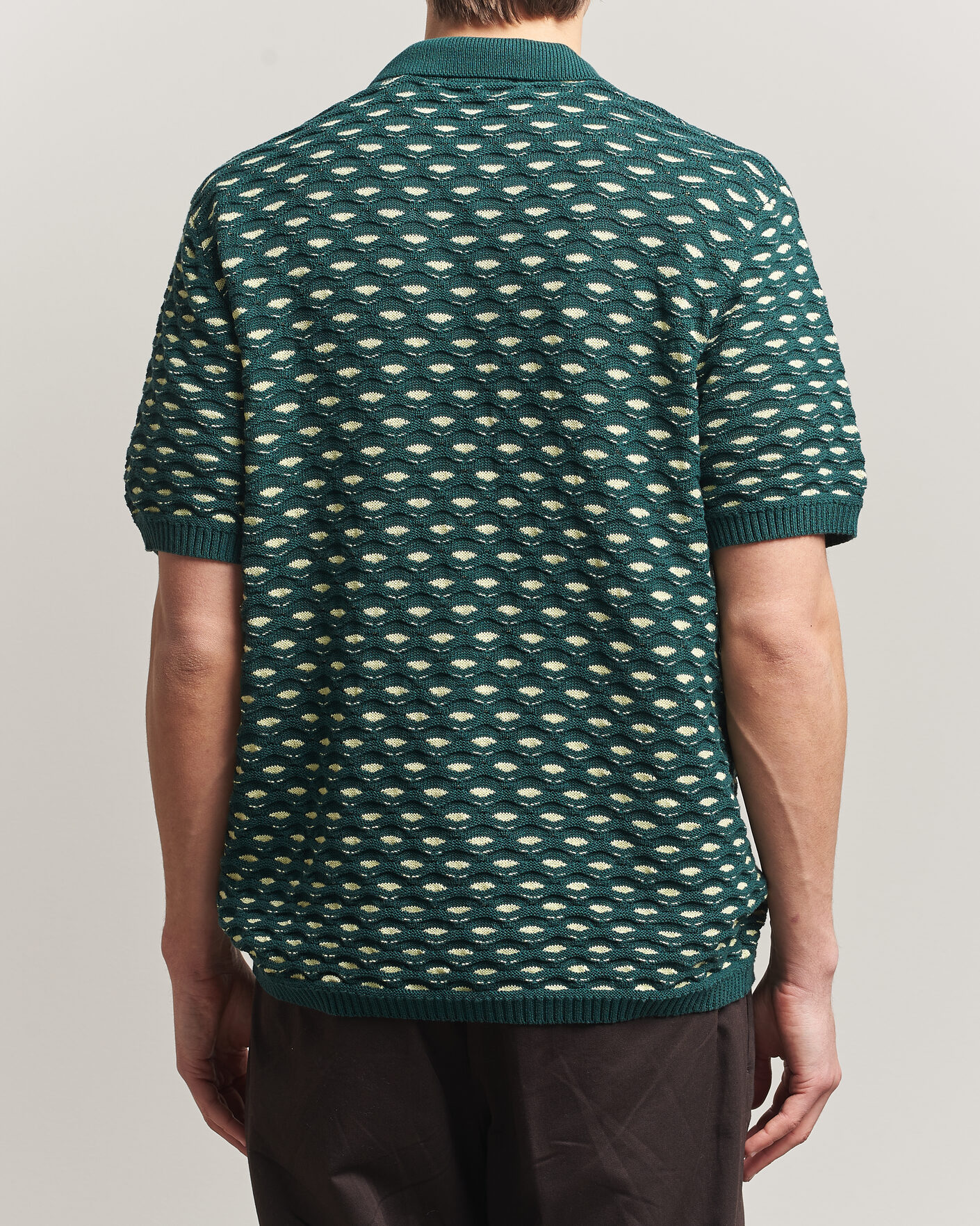 Heren | Polo's | LES DEUX | Esmay Shell Knitted Polo Sea Moss Green