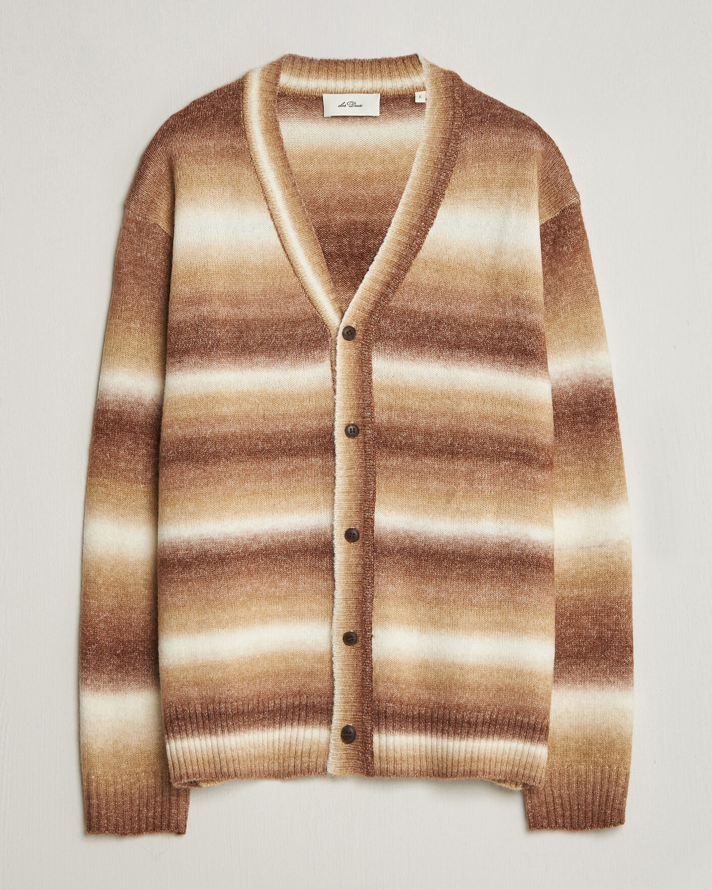 Heren | Truien | LES DEUX | Boston Gradient Knitted Cardigan Teak Brown
