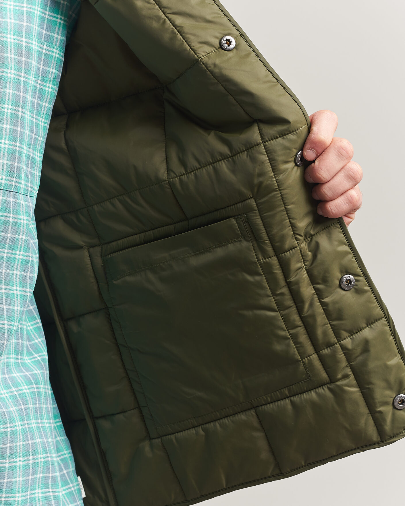Heren | Gilets | LES DEUX | Matt Quilted Vest Olive Night