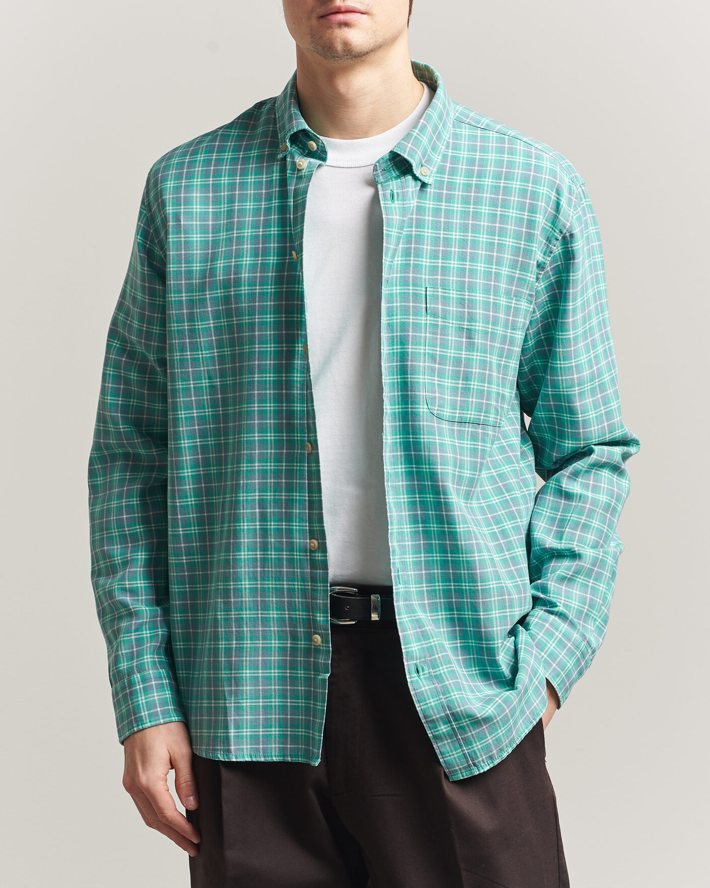 Heren | Overhemden | LES DEUX | Kent Check Shirt Allure Blue