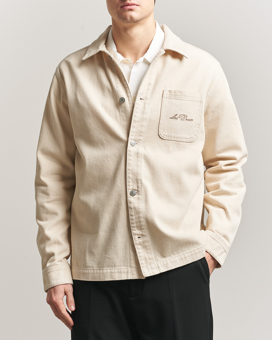 Heren | Overhemden | LES DEUX | Layton Faience Twill Overshirt Ivory