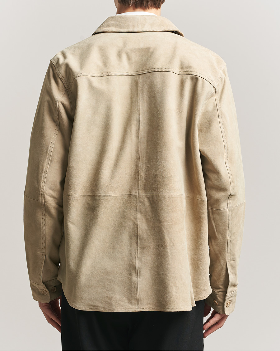 Heren | Overhemden | LES DEUX | Bertram Suede Overshirt Light Sand