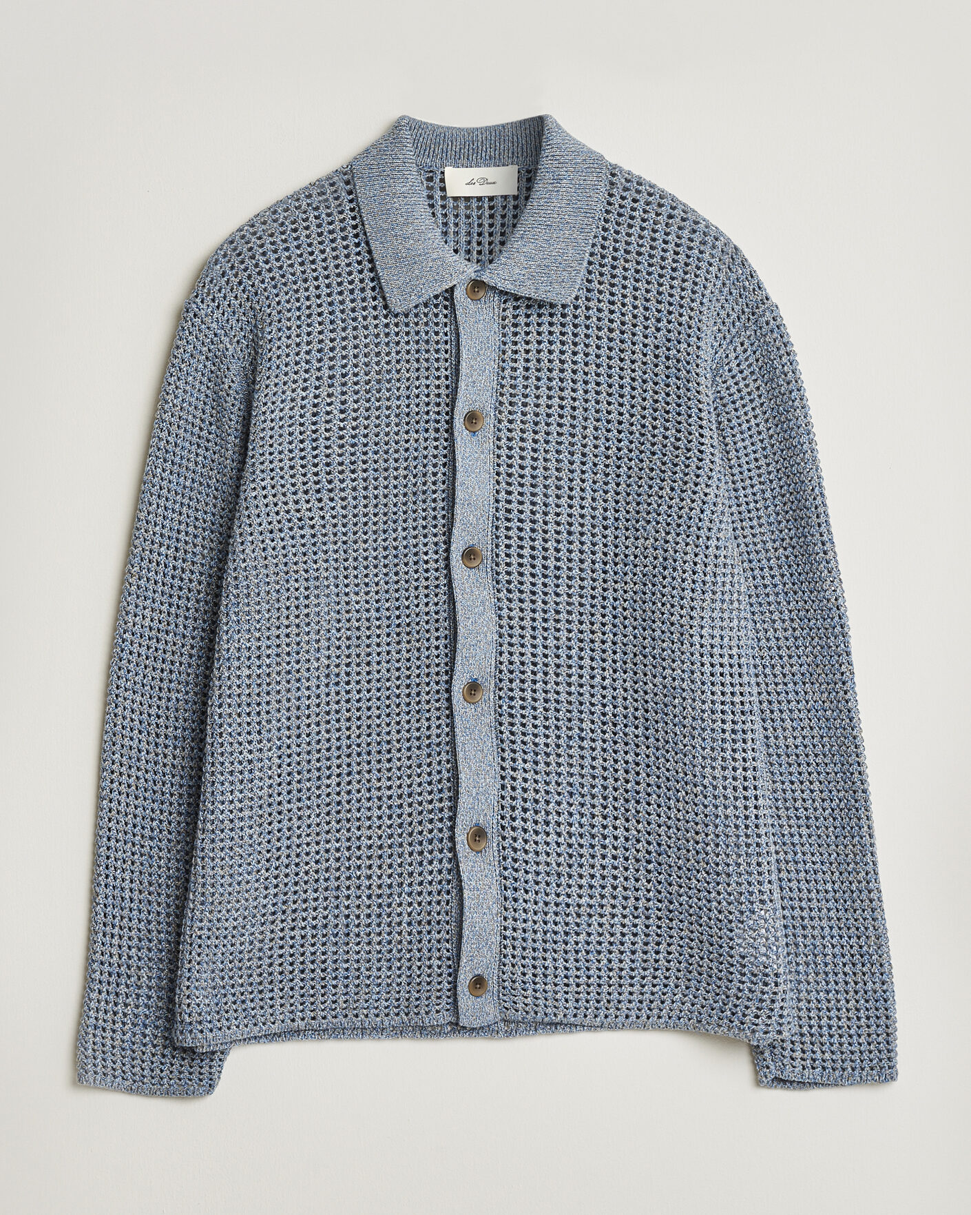 Heren | Truien | LES DEUX | Gerald Knitted Shirt Dark Denim Blue