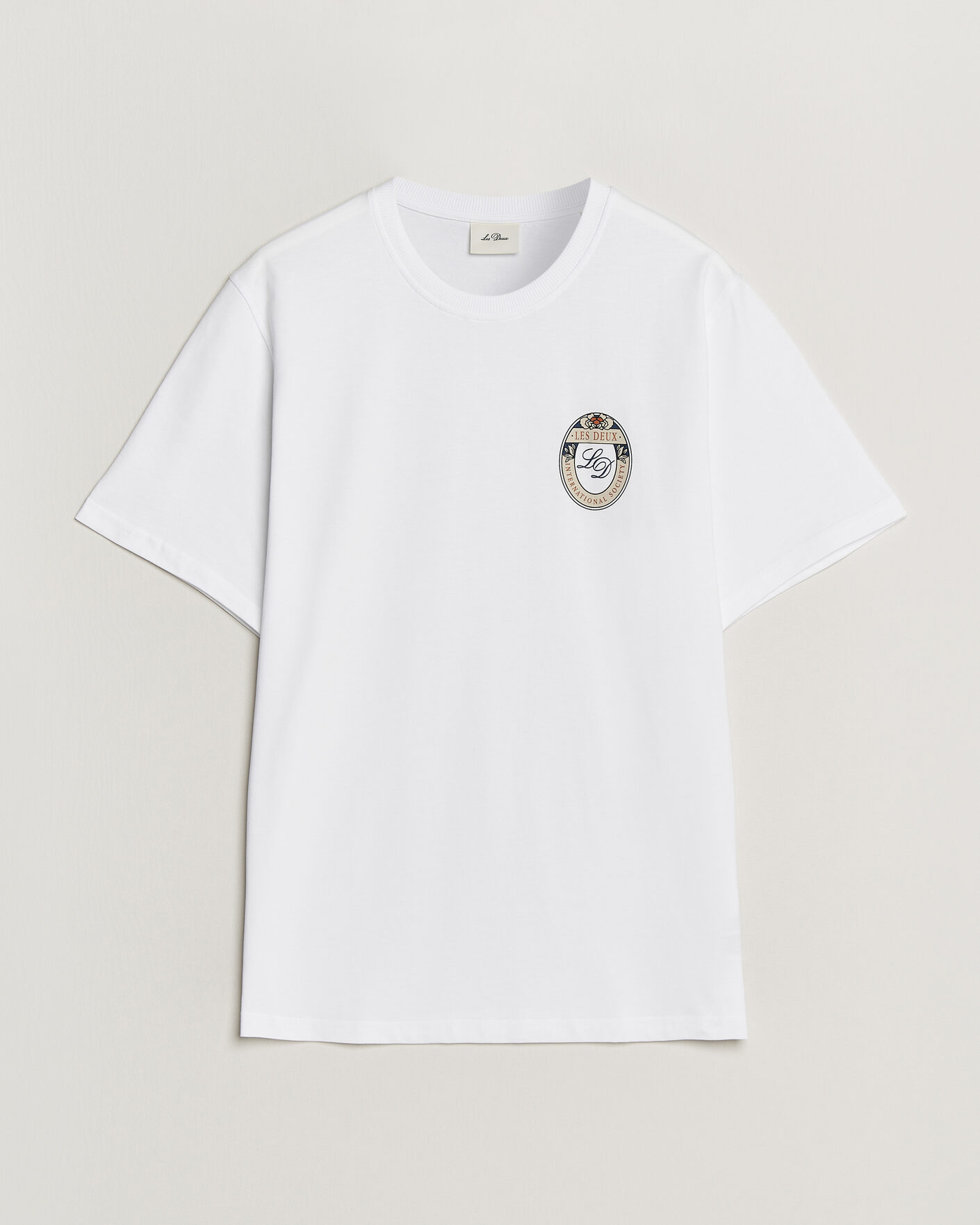 Heren | T-shirts | LES DEUX | Brday Emblem T-Shirt White