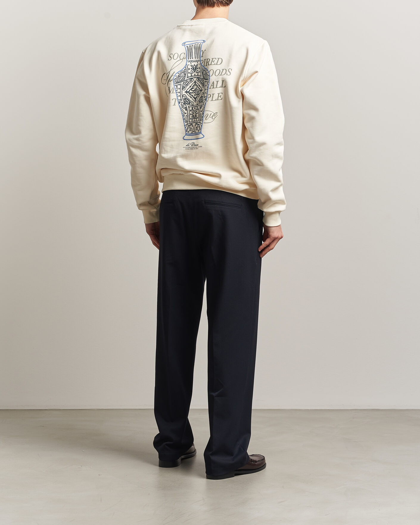 Homme | Pulls Et Tricots | LES DEUX | Ben Faience Sweatshirt Eggnog White