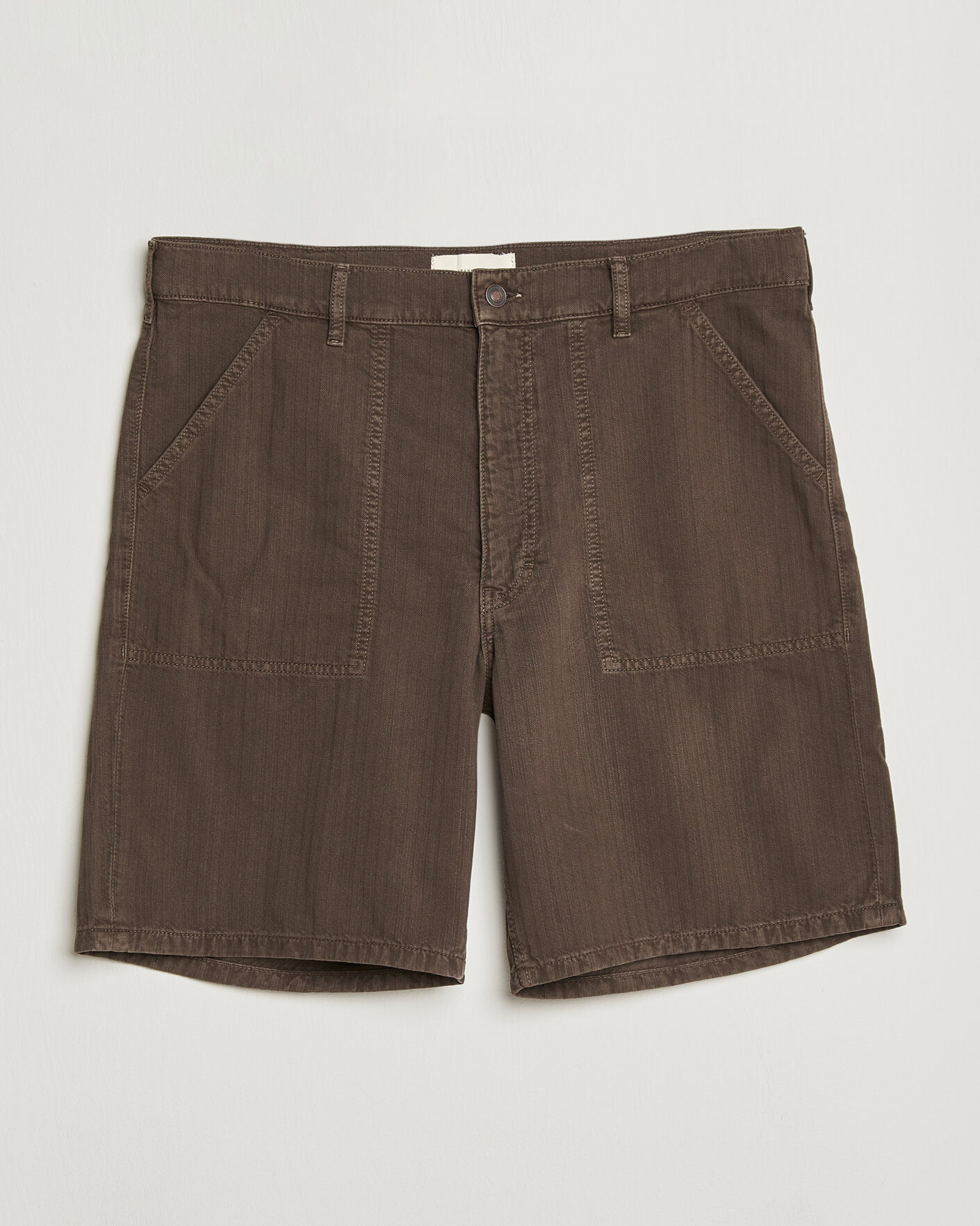 Heren | Korte broek | Jeanerica | Genua Worker Chino Shorts Chevron Brown