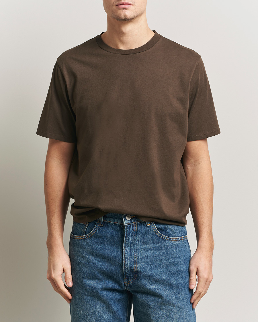 Homme | T-shirts | Jeanerica | Delon Crew Neck T-Shirt Brown