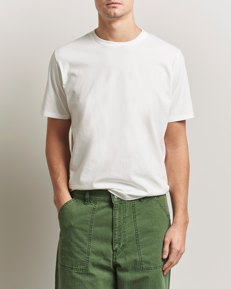 Homme | T-shirts | Jeanerica | Delon Crew Neck T-Shirt Natural White