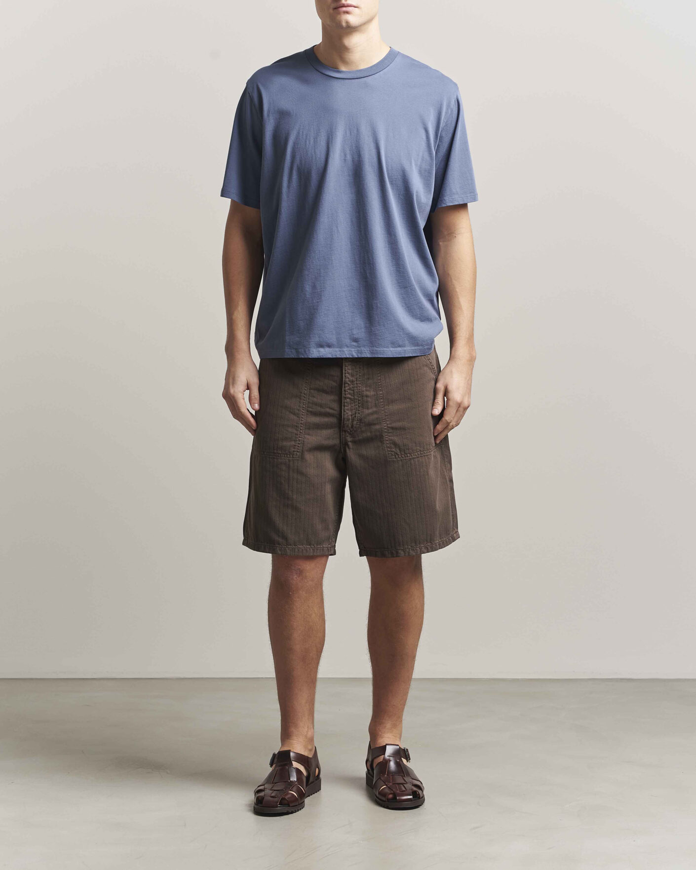 Heren | T-shirts | Jeanerica | Delon Crew Neck T-Shirt Blue