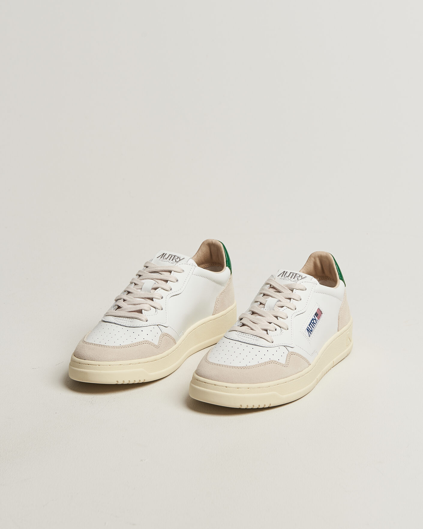 Heren | Sneakers | Autry | Medalist Low Sneaker White/Amazon