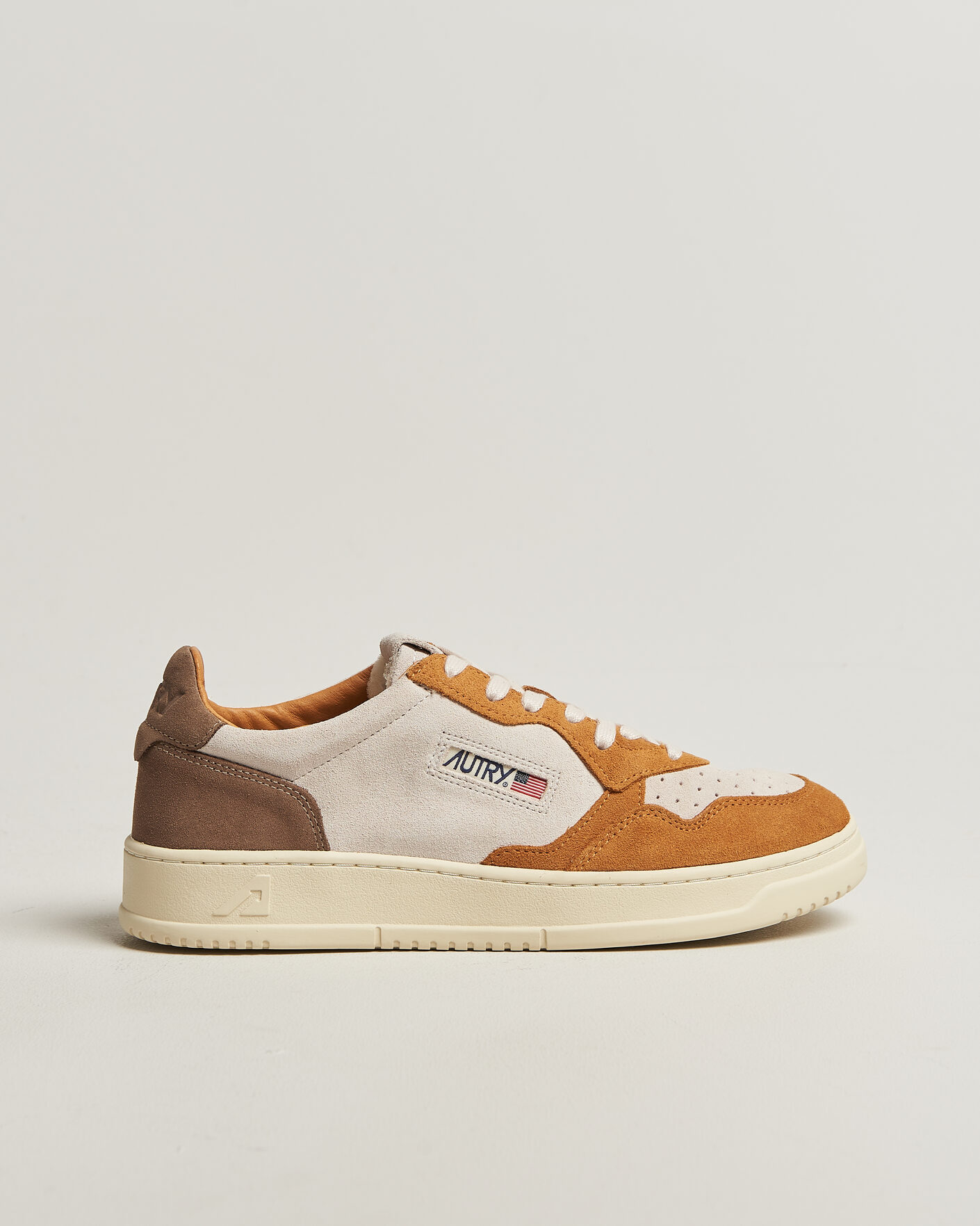 Homme | Baskets | Autry | Medalist Low Suede Mix Sneaker Antilop/White/Brown