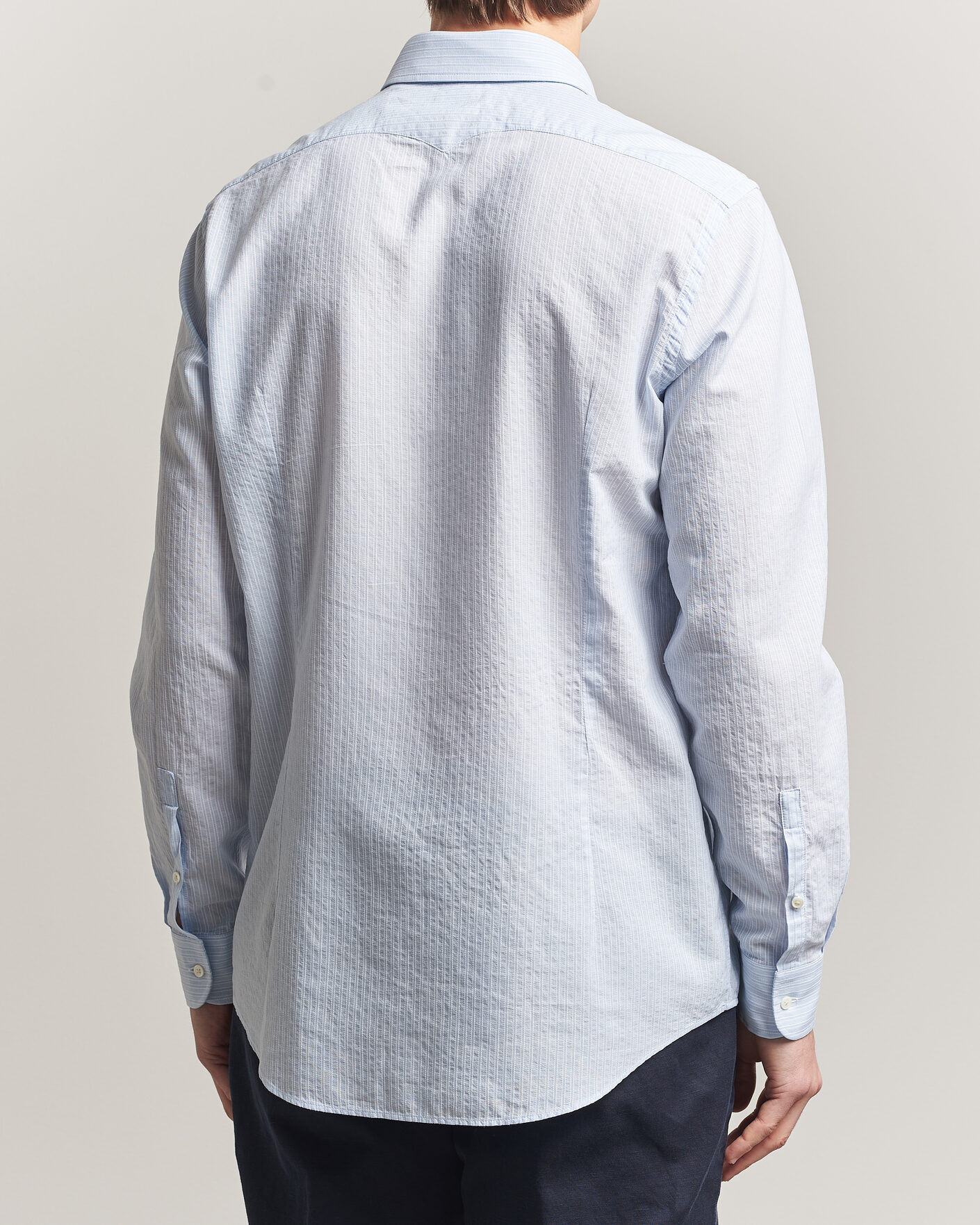 Heren | Overhemden | Massimo Alba | Genova Striped Shirt Sky Blue