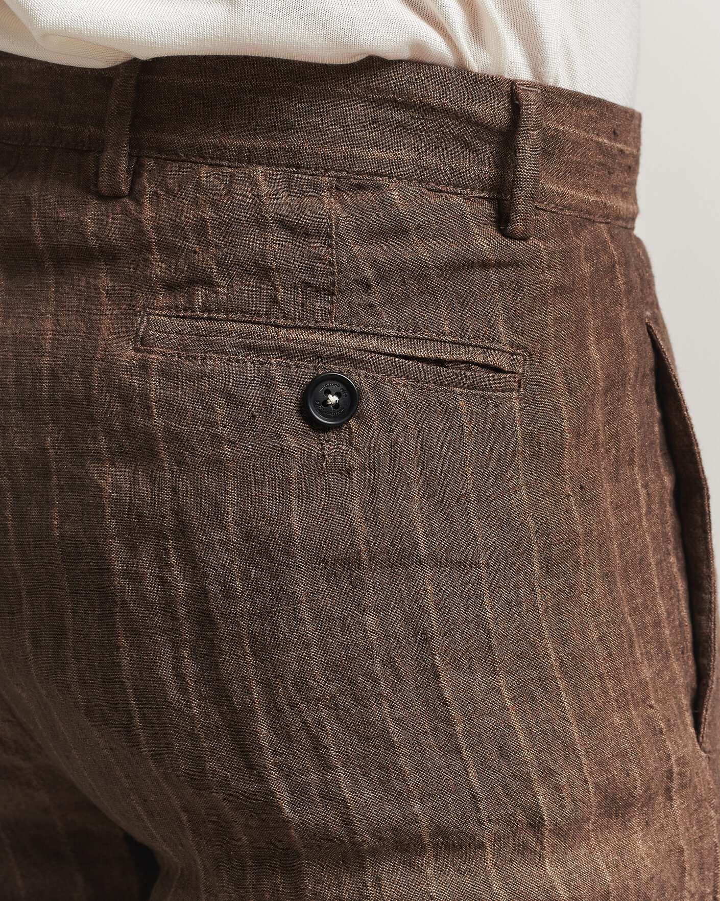 Homme | Costumes | Massimo Alba | Sloop Linen Suit Brown Pinstripe