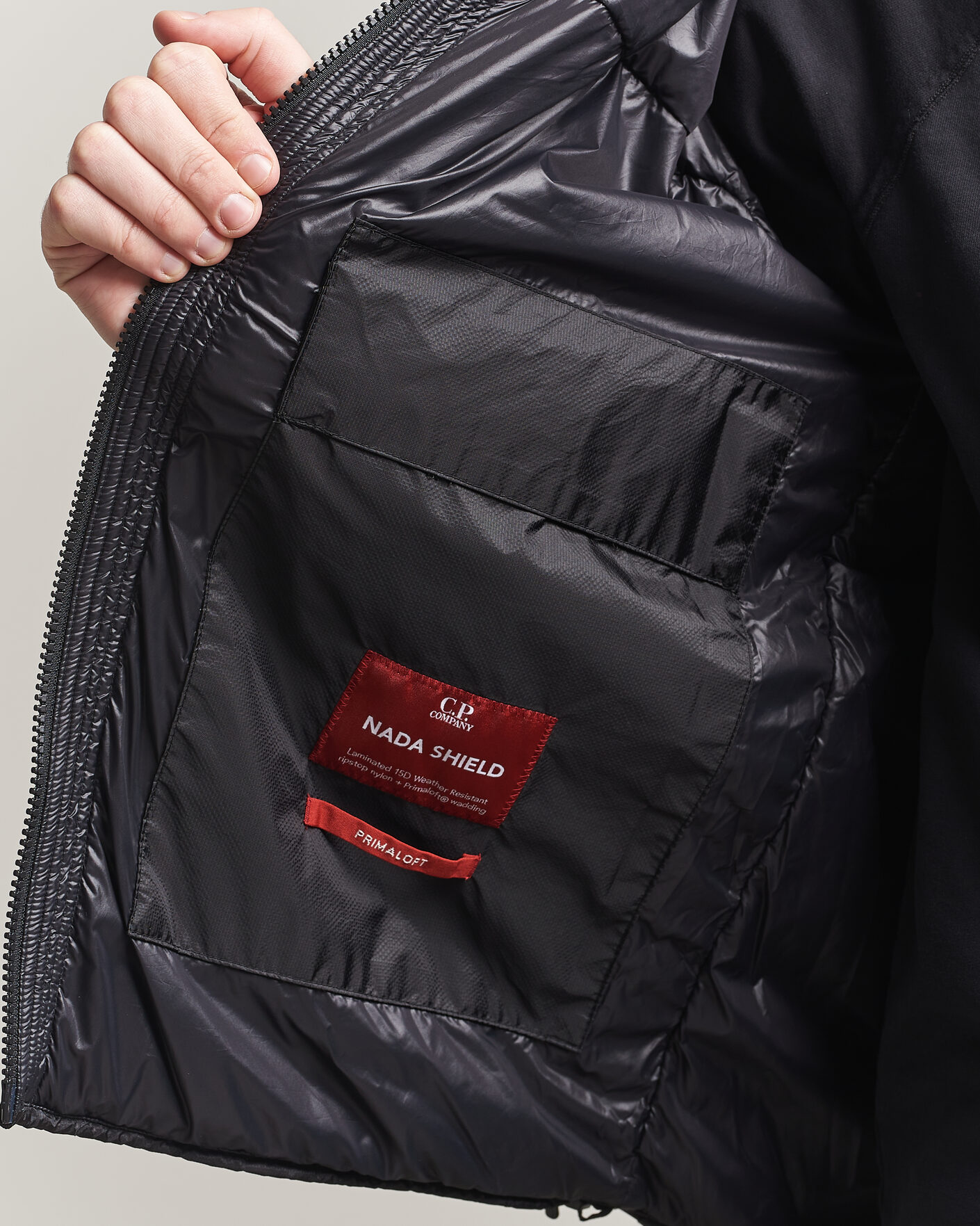 Heren | Jassen | C.P. Company | Nada Shield Primaloft Padded Hood Jacket Black