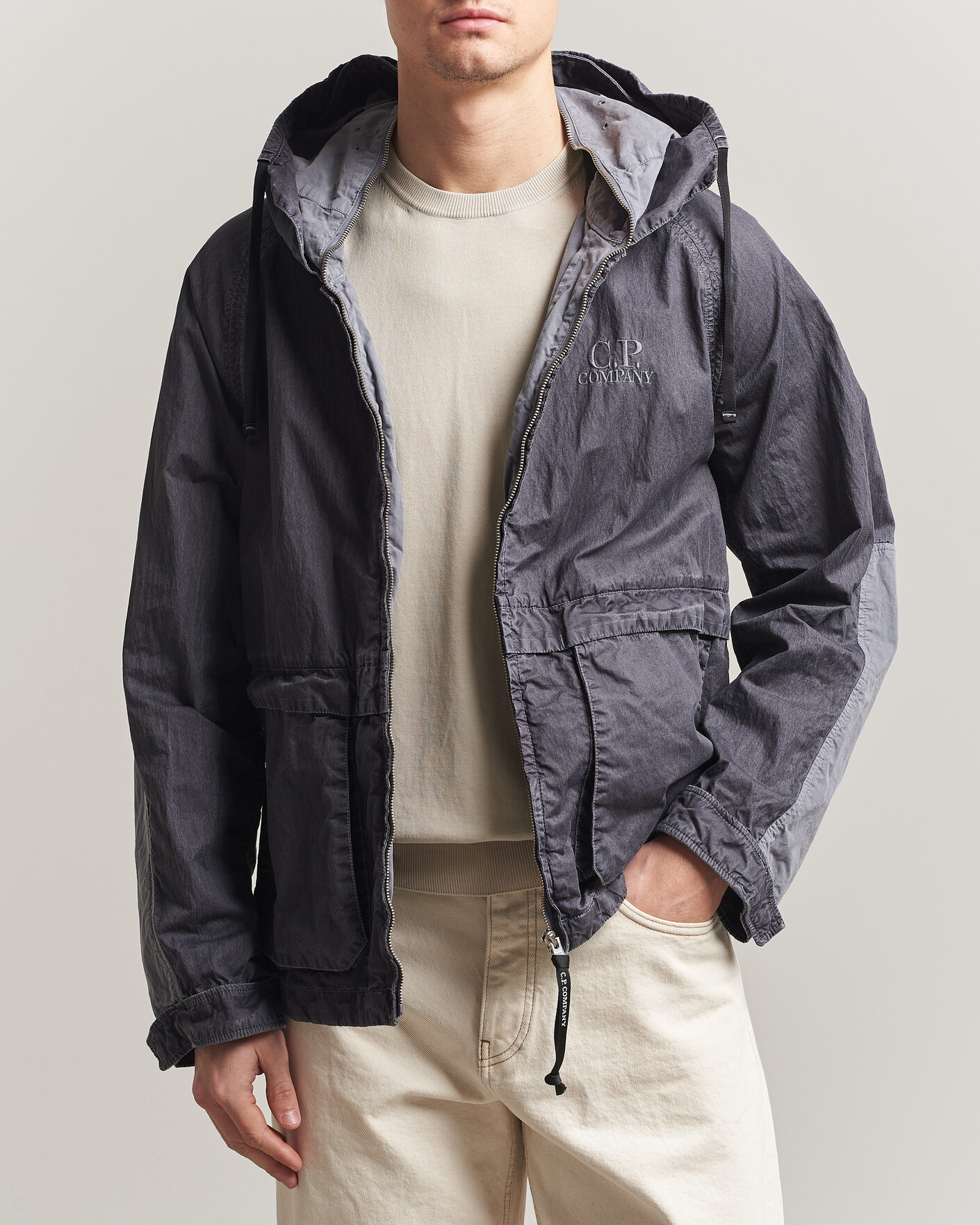 Homme | Manteaux Et Vestes | C.P. Company | 50 Fili Wax Hood Jacket Black