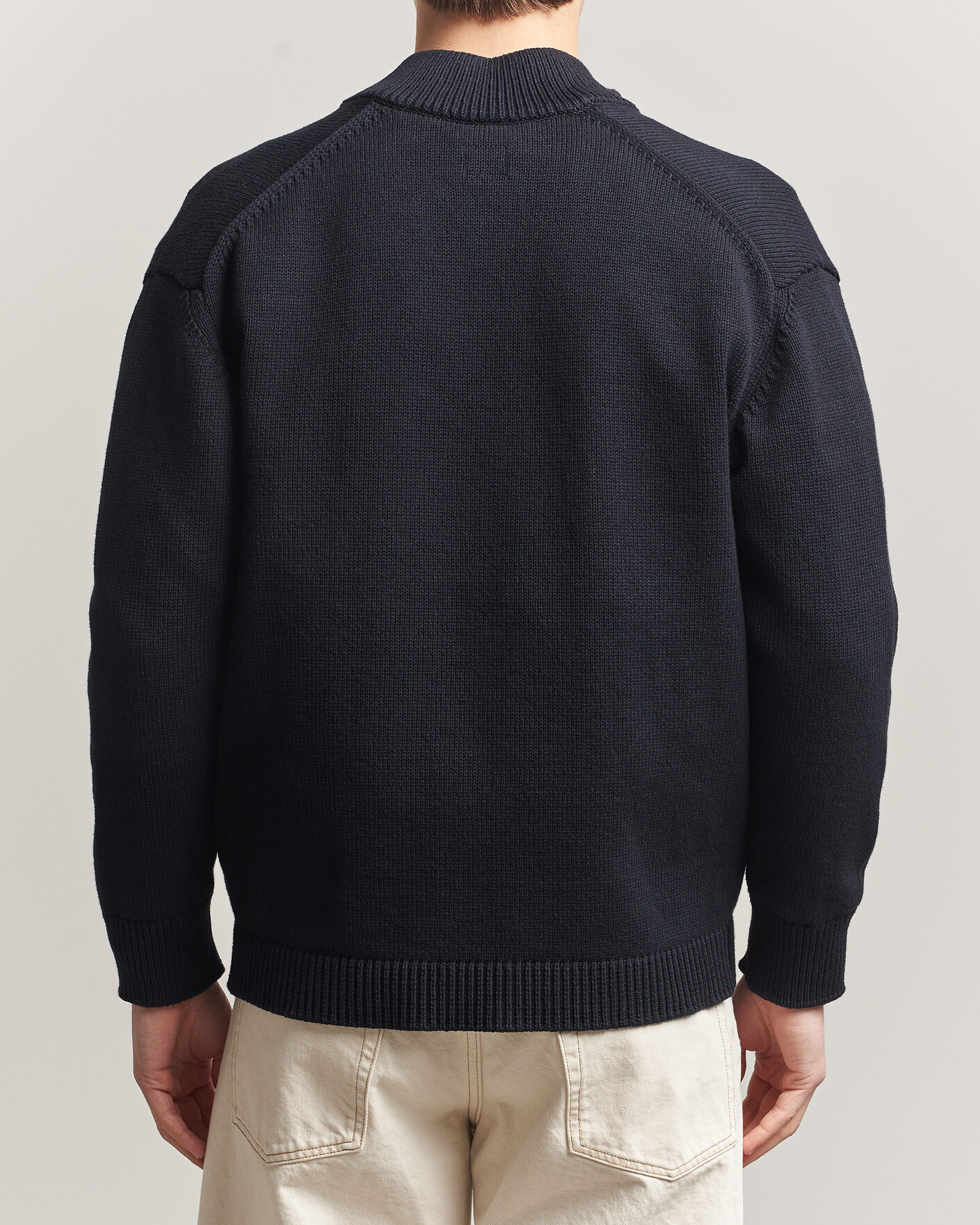 Heren | Truien | C.P. Company | Cotton Mix 2 in 1 Knitted Sweater Navy