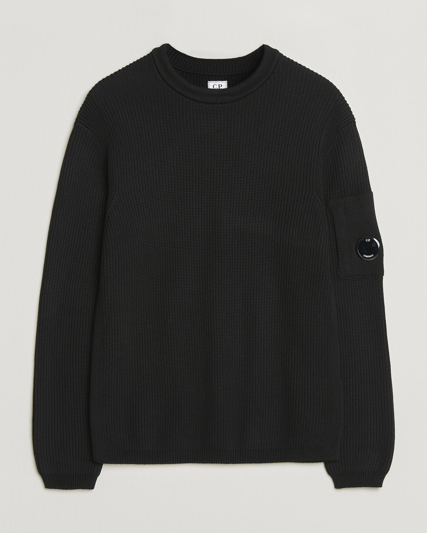 Homme | Pulls Et Tricots | C.P. Company | Sea Island Knitted Cotton Crewneck Black