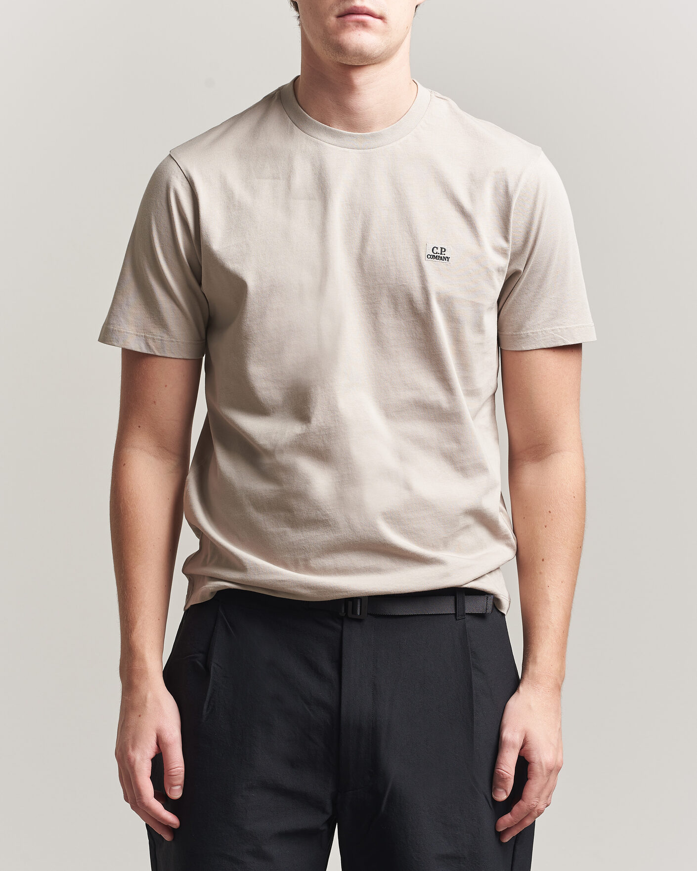 Heren | T-shirts | C.P. Company | Short Sleeve Small Logo T-Shirt Light Grey