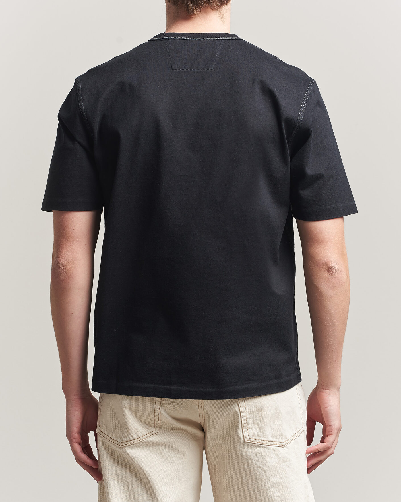 Heren | T-shirts | C.P. Company | Mercerized Heavy Cotton Chest Logo T-Shirt Black