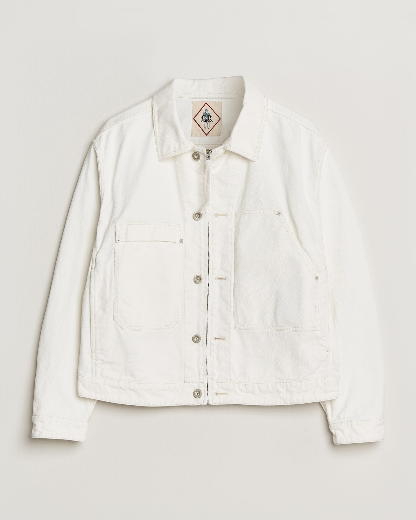 Homme | Manteaux Et Vestes | C.P. Company | Bull Denim 10oz Jeans Jacket White