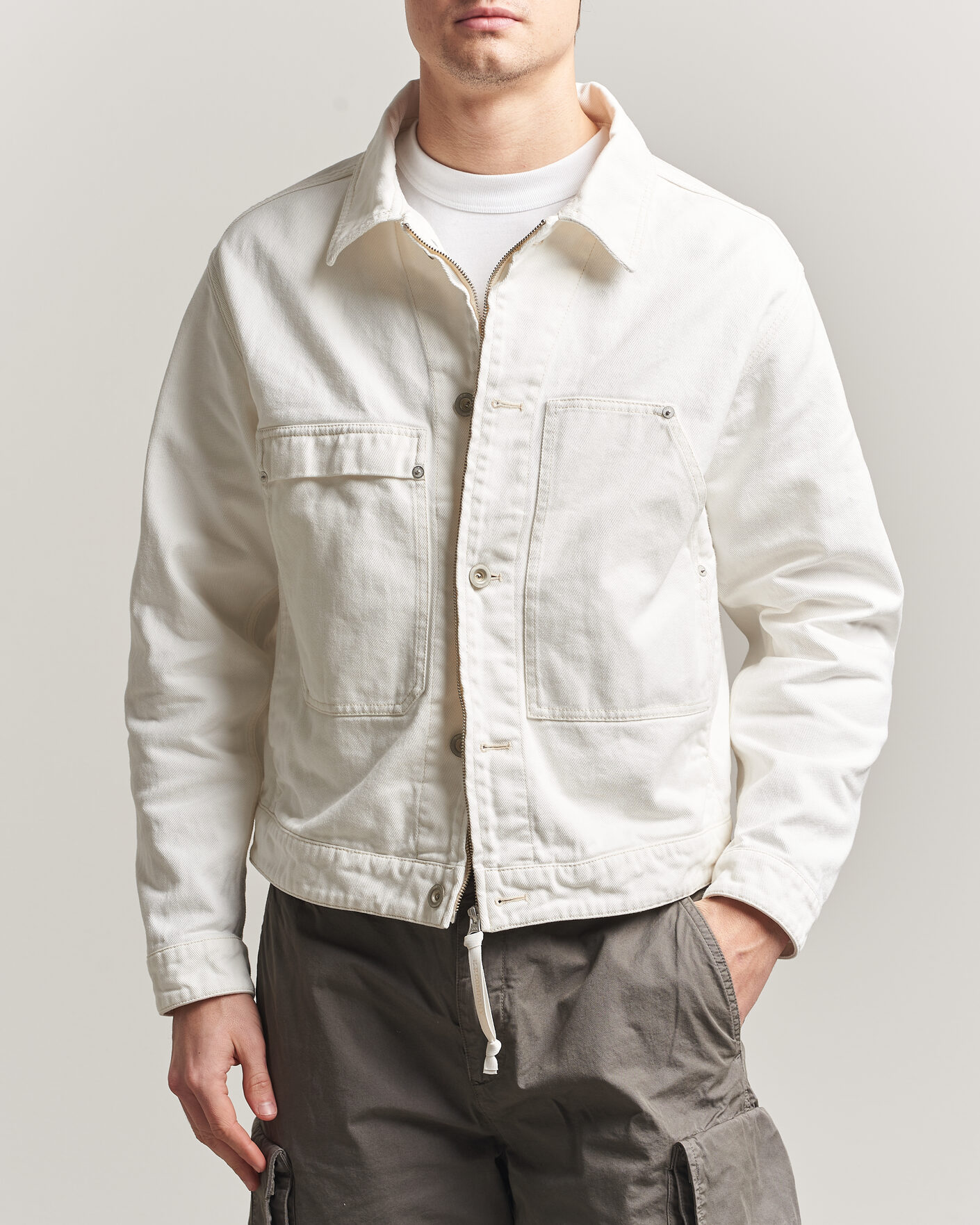 Homme | Manteaux Et Vestes | C.P. Company | Bull Denim 10oz Jeans Jacket White