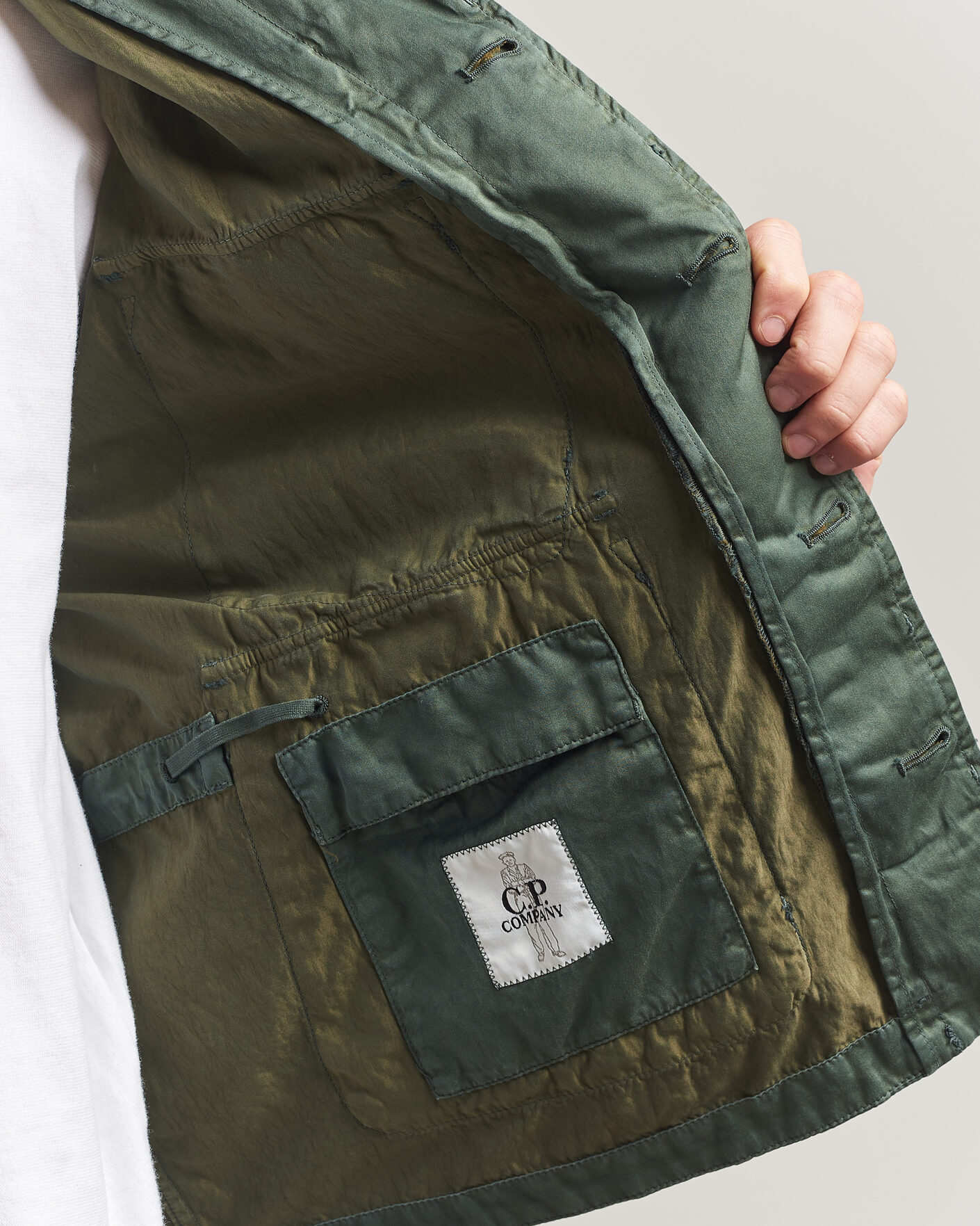 Homme | Manteaux Et Vestes | C.P. Company | Raso Cinque Cotton Nylon Jungle Jacket Dark Green