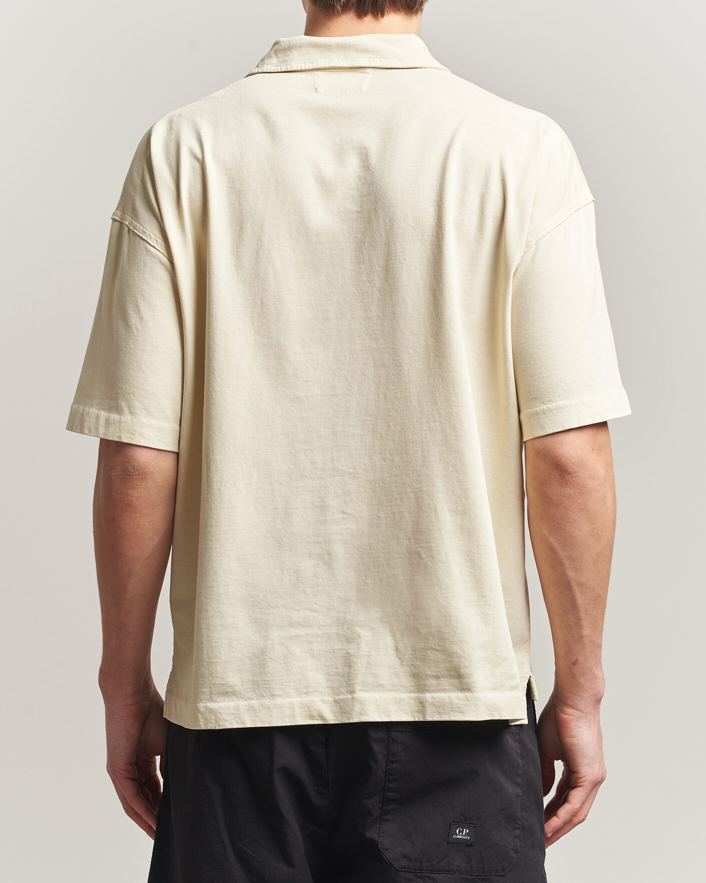 Heren | Polo's | C.P. Company | Boxy Fit Cotton Logo Polo Cream