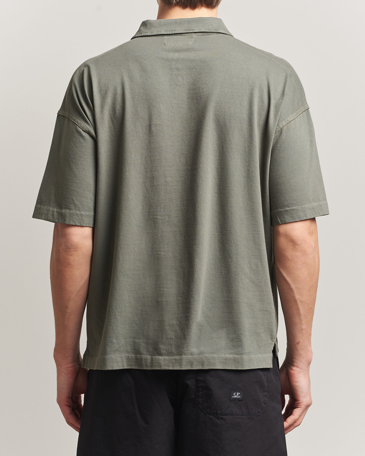 Heren | Polo's | C.P. Company | Boxy Fit Cotton Logo Polo Dark Green