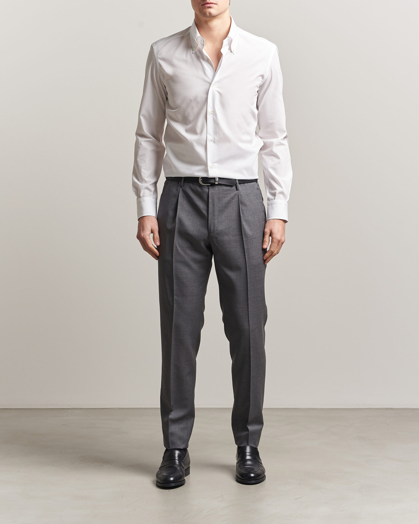 Homme | Chemises | Mazzarelli | Soft Cotton Button Down Shirt White