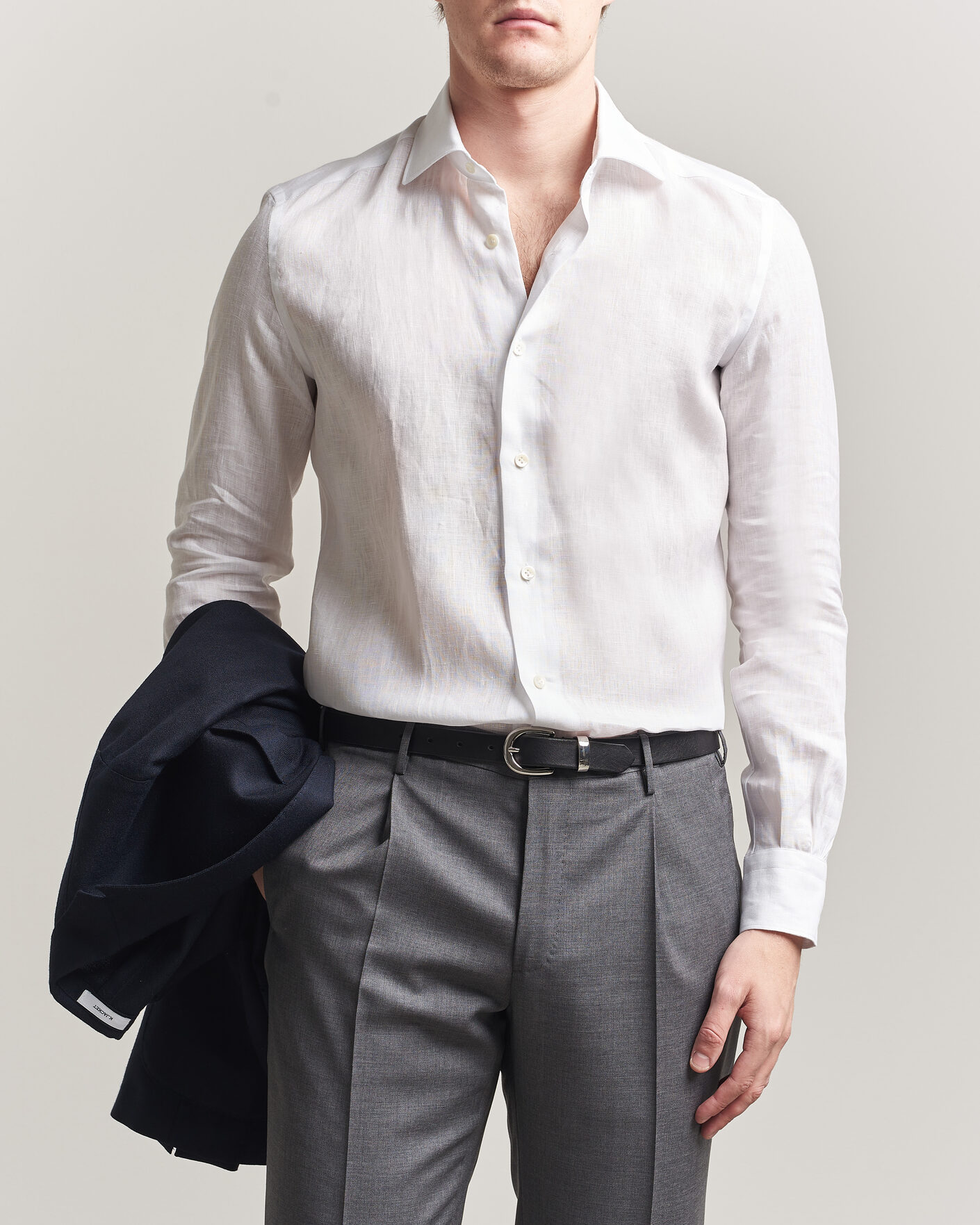 Homme | Chemises | Mazzarelli | Soft Linen Shirt White