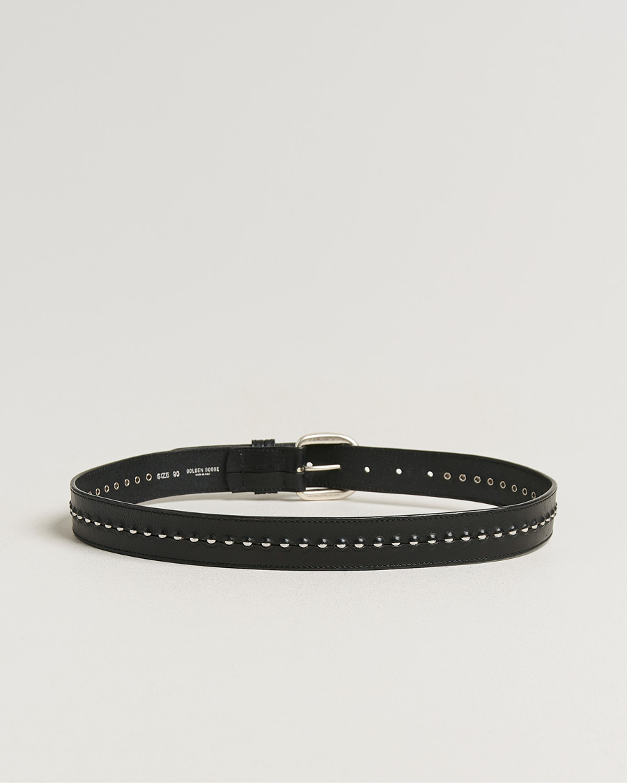 Homme | Ceintures | Golden Goose | Studded Leather Belt Black