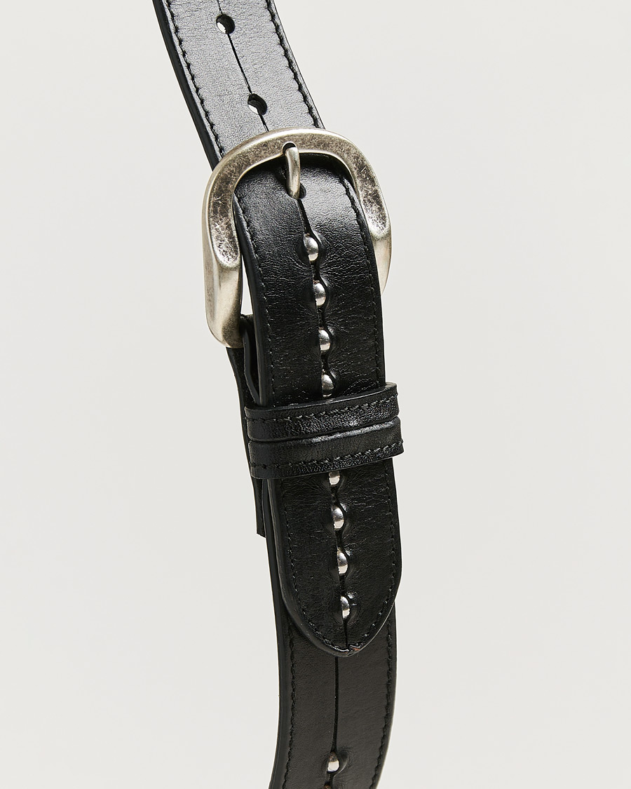 Heren | Riemen | Golden Goose | Studded Leather Belt Black