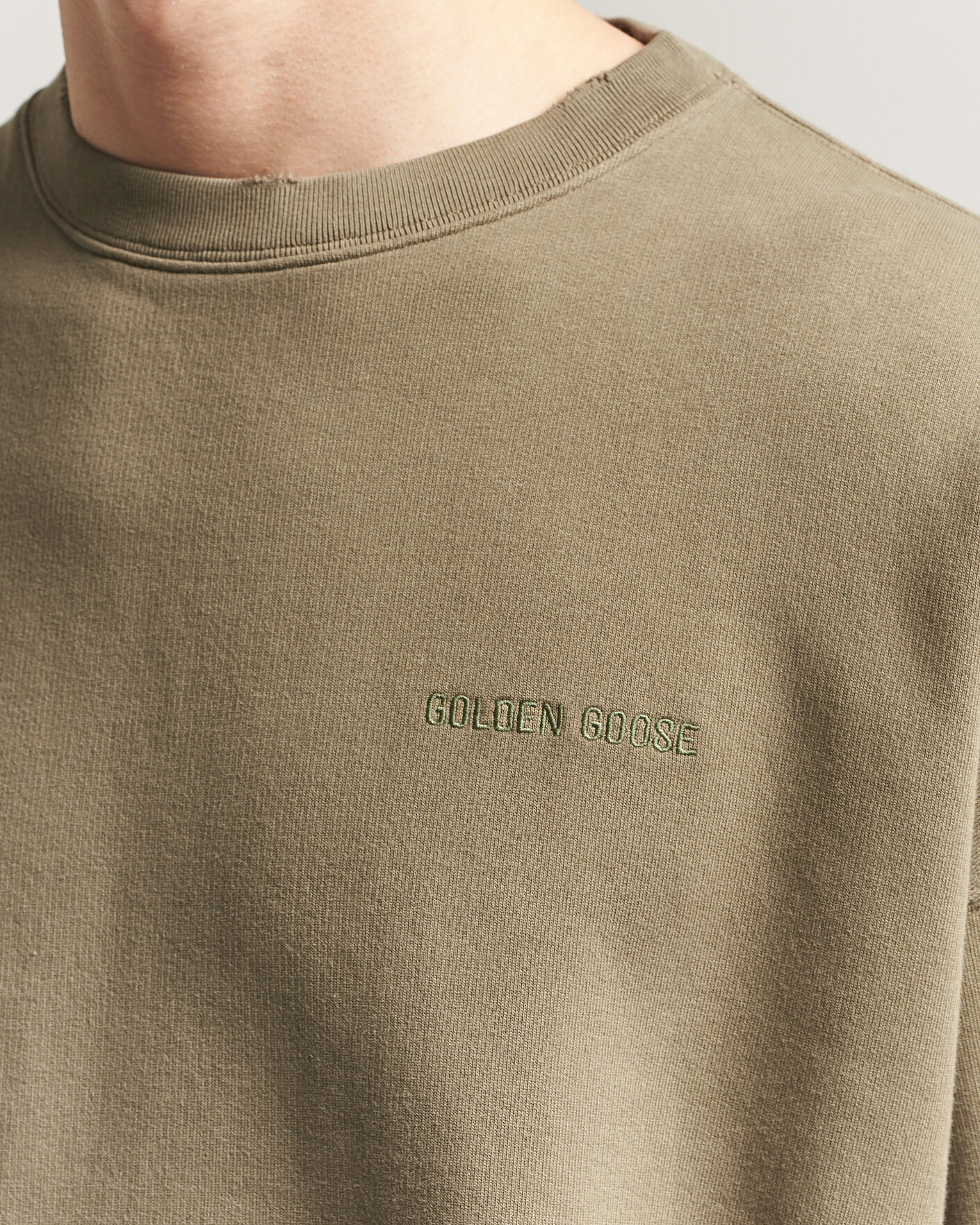 Homme | Pulls Et Tricots | Golden Goose | Journey Dyed Cotton Sweatshirt Washed Beige