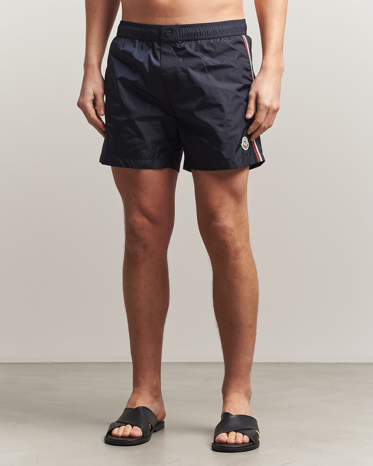 Homme | Maillots De Bain | Moncler | Contrast Band Swim Shorts Navy