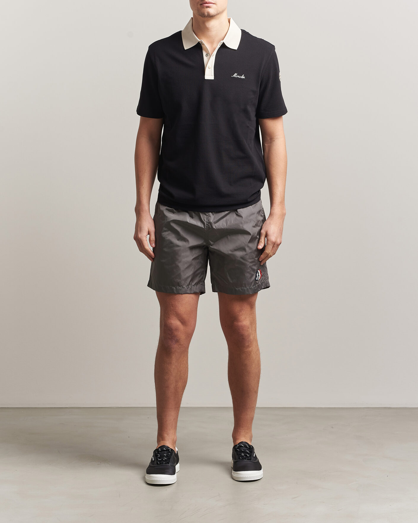 Heren | Zwembroek | Moncler | Tricolore Logo Swim Shorts Grey