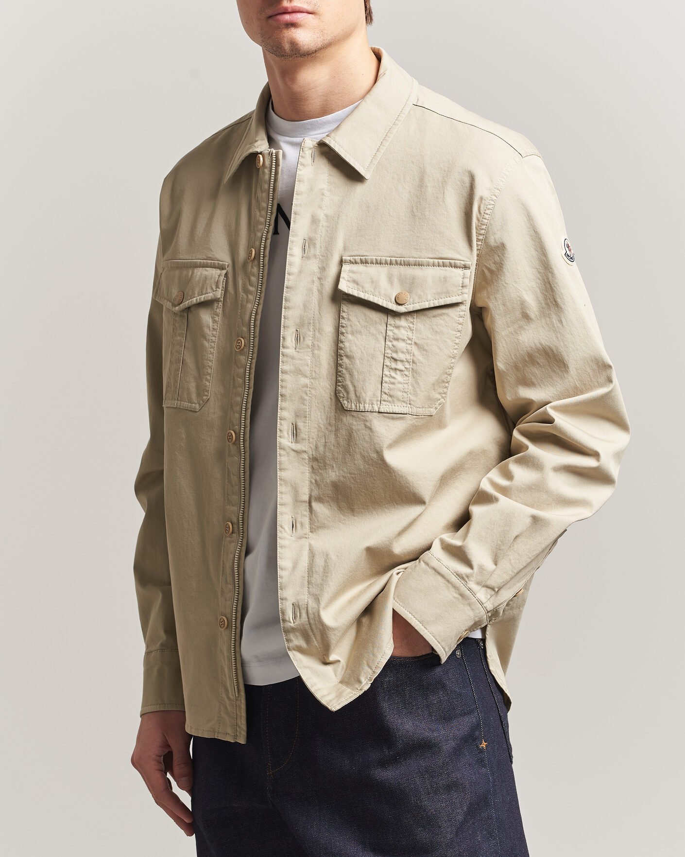 Heren | Overhemden | Moncler | Double Pocket Overshirt Beige