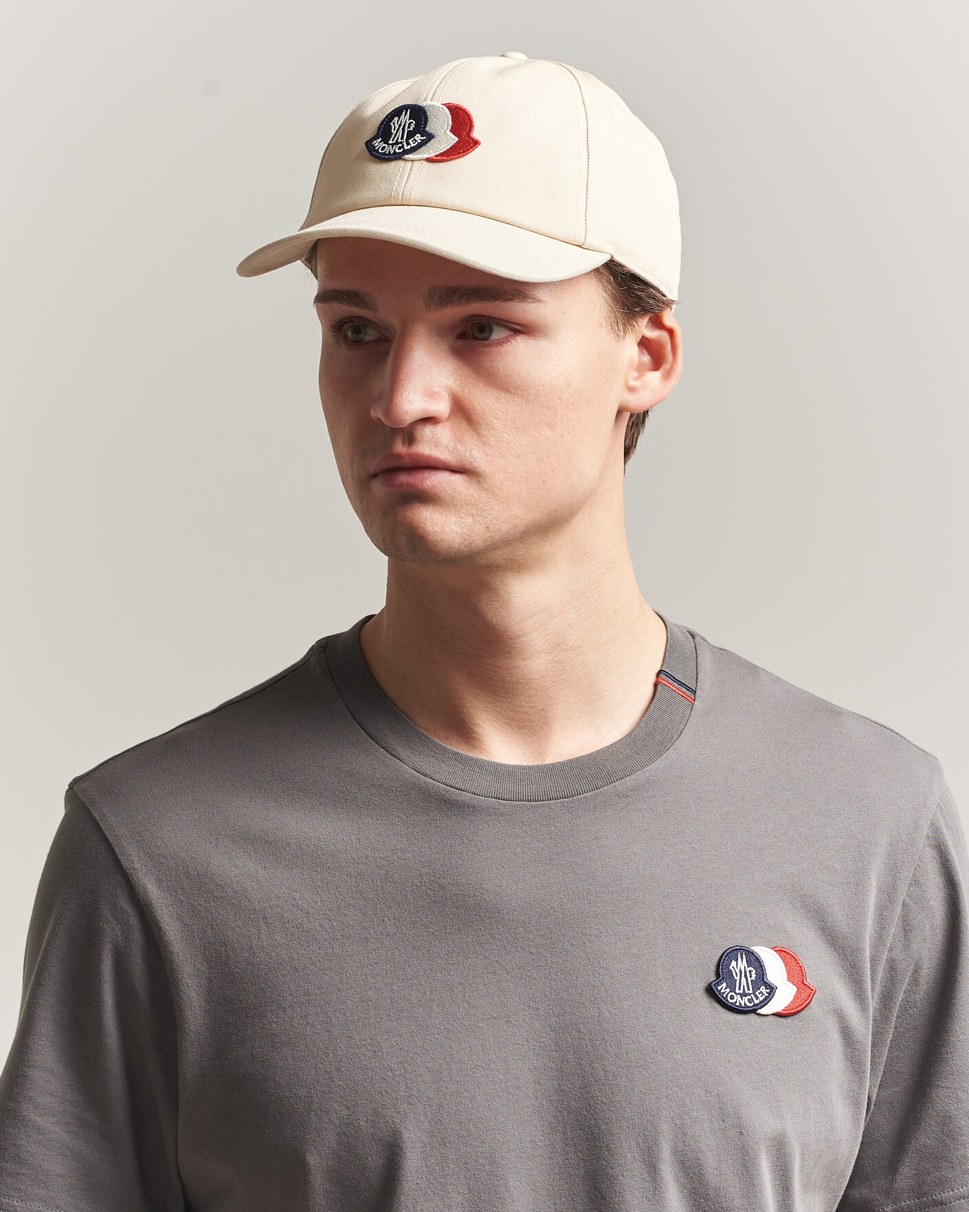 Homme | Bobs Et Casquettes | Moncler | Tricolore Logo Cap Light Beige