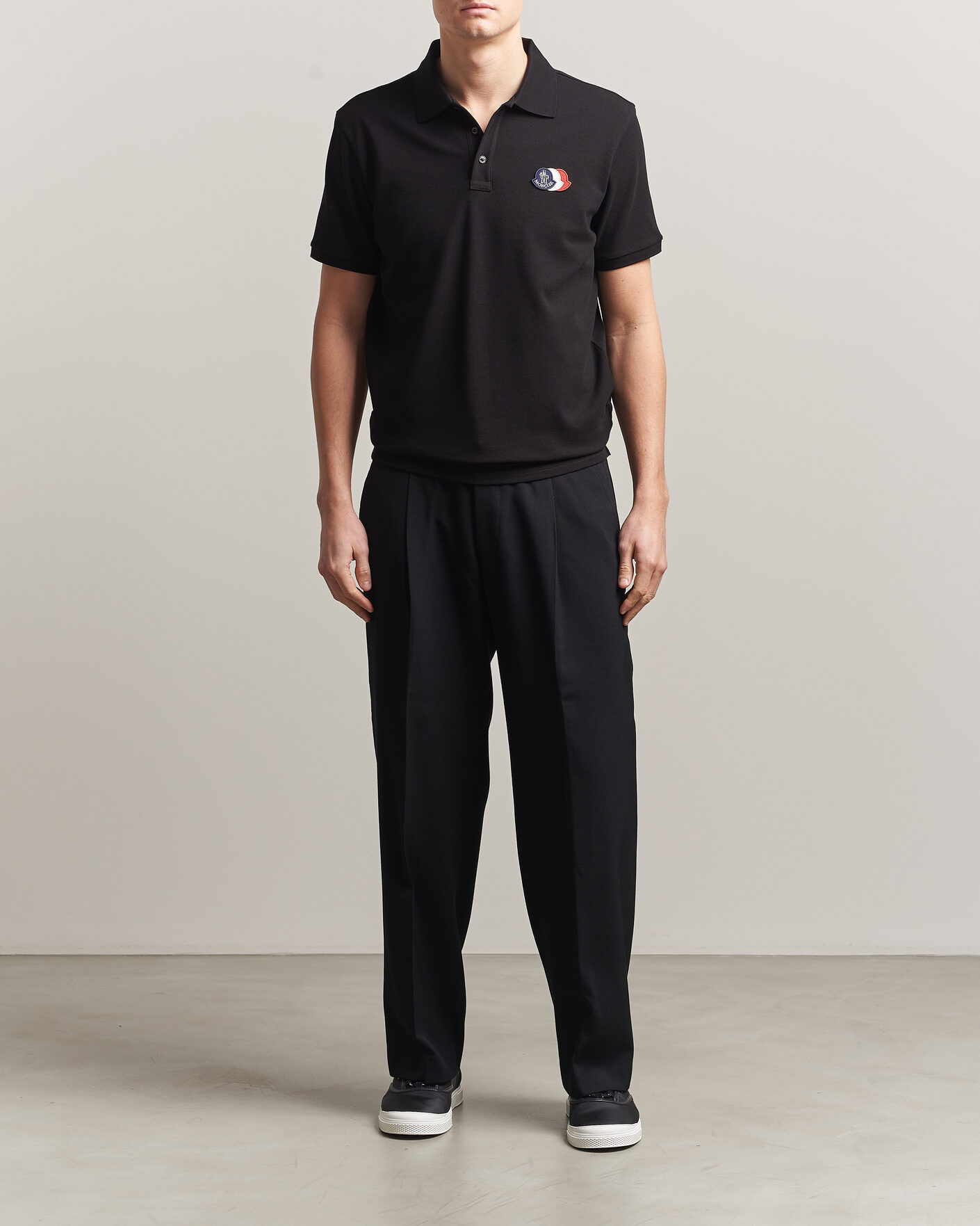 Heren | Polo's | Moncler | Tricolore Logo Polo Black