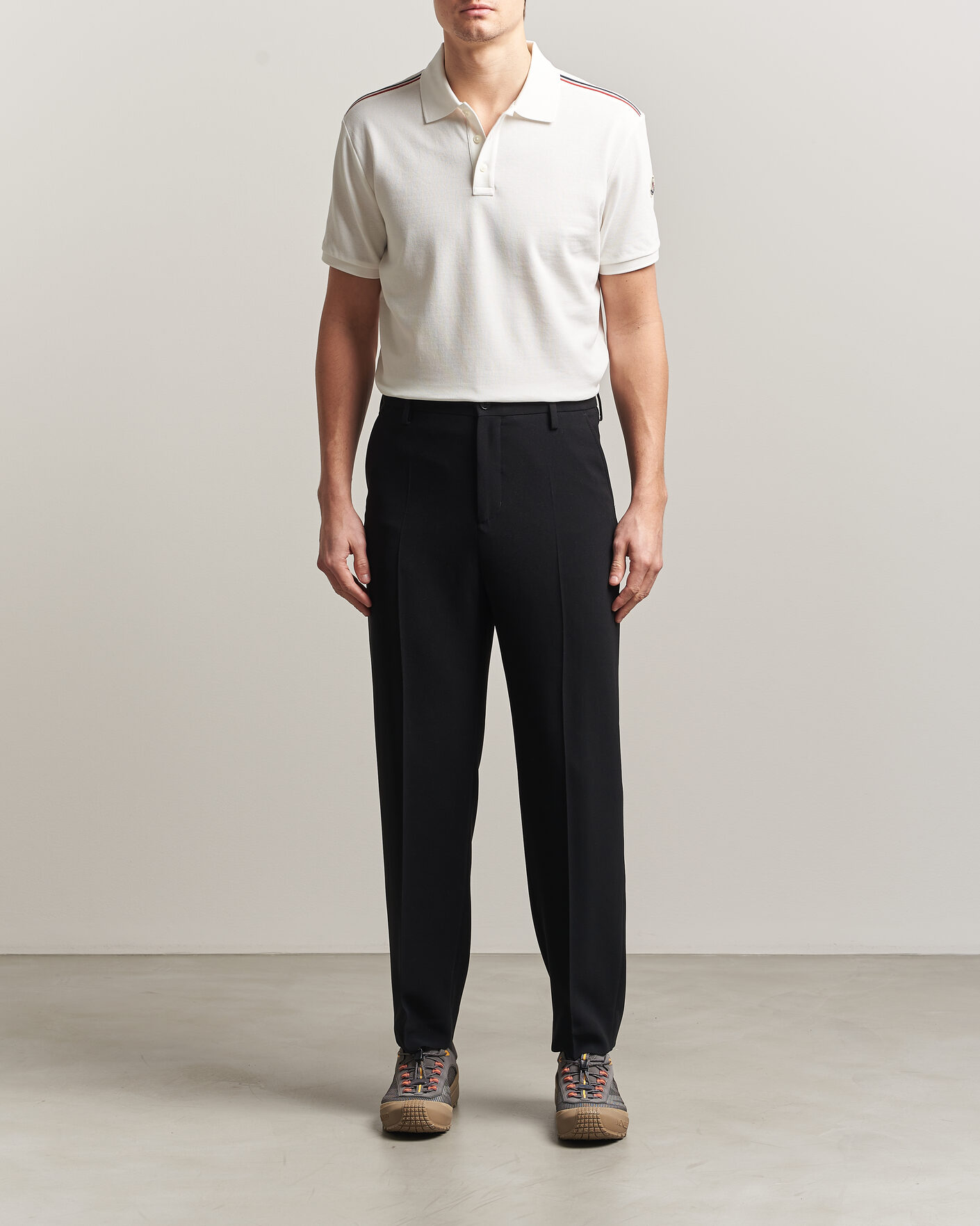 Heren | Polo's | Moncler | Tricolore Shoulder Polo White