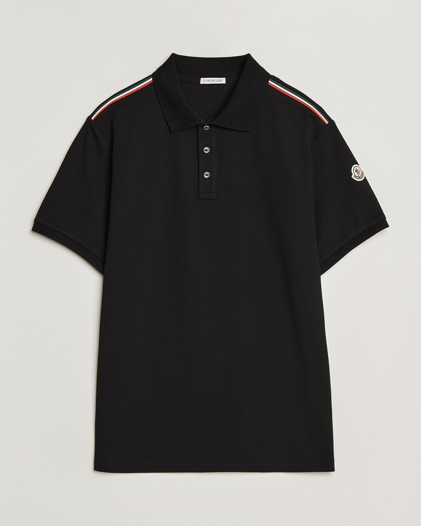 Homme | Polos | Moncler | Tricolore Shoulder Polo Black