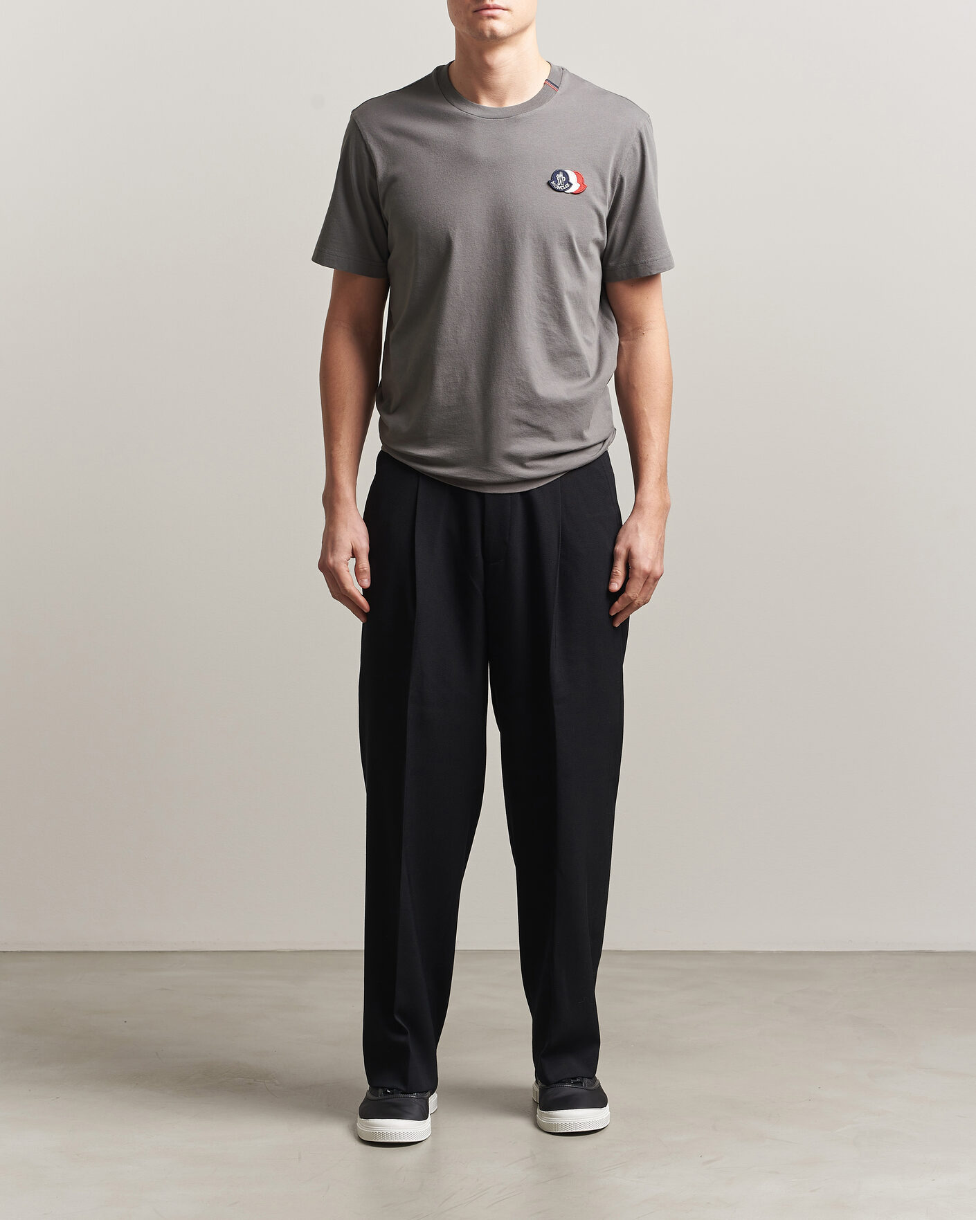 Heren | T-shirts | Moncler | Tricolore Logo T-Shirt Grey