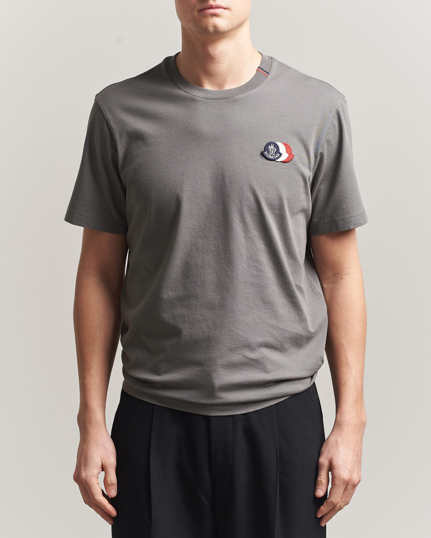 Heren | T-shirts | Moncler | Tricolore Logo T-Shirt Grey