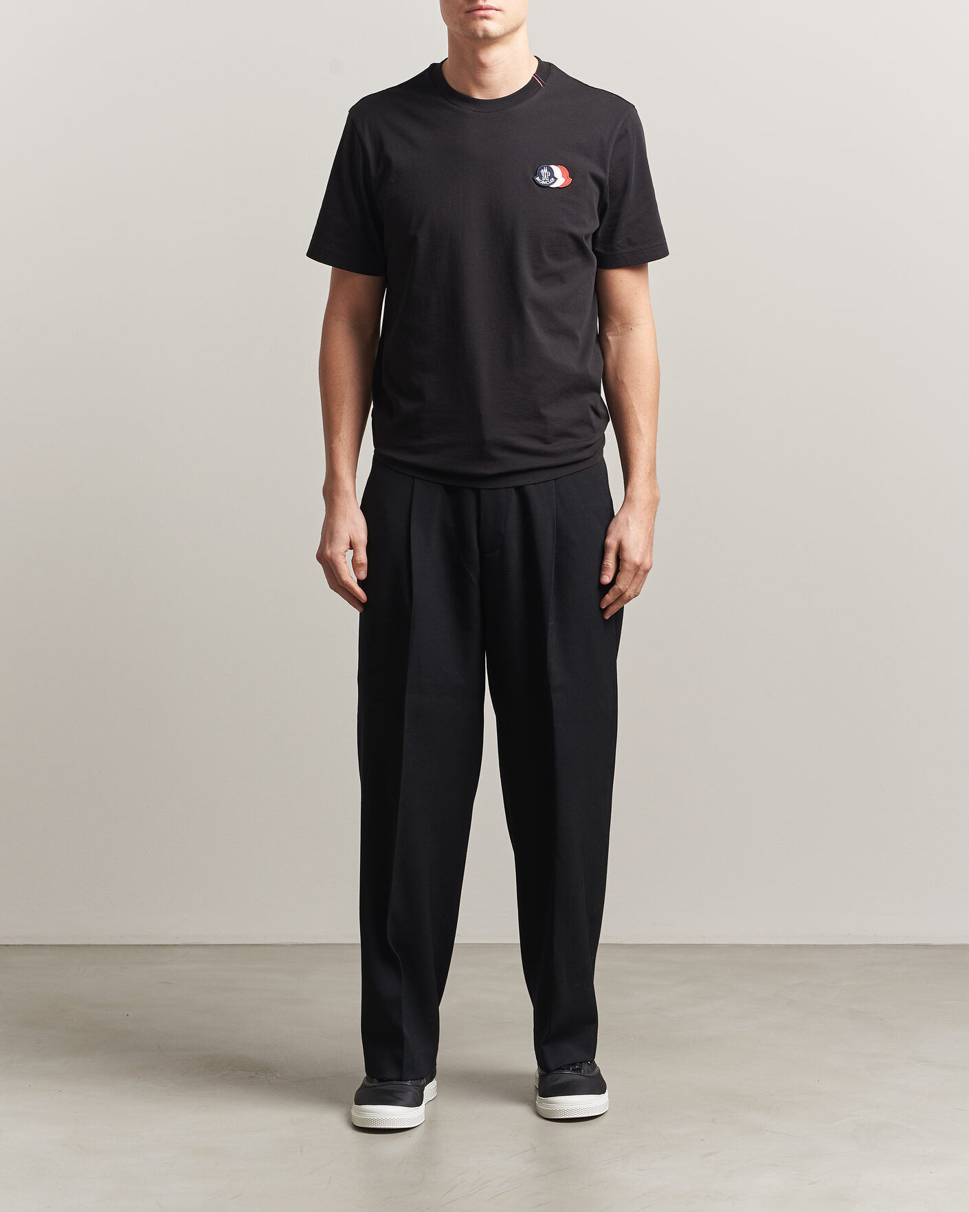 Heren | T-shirts | Moncler | Tricolore Logo T-Shirt Black