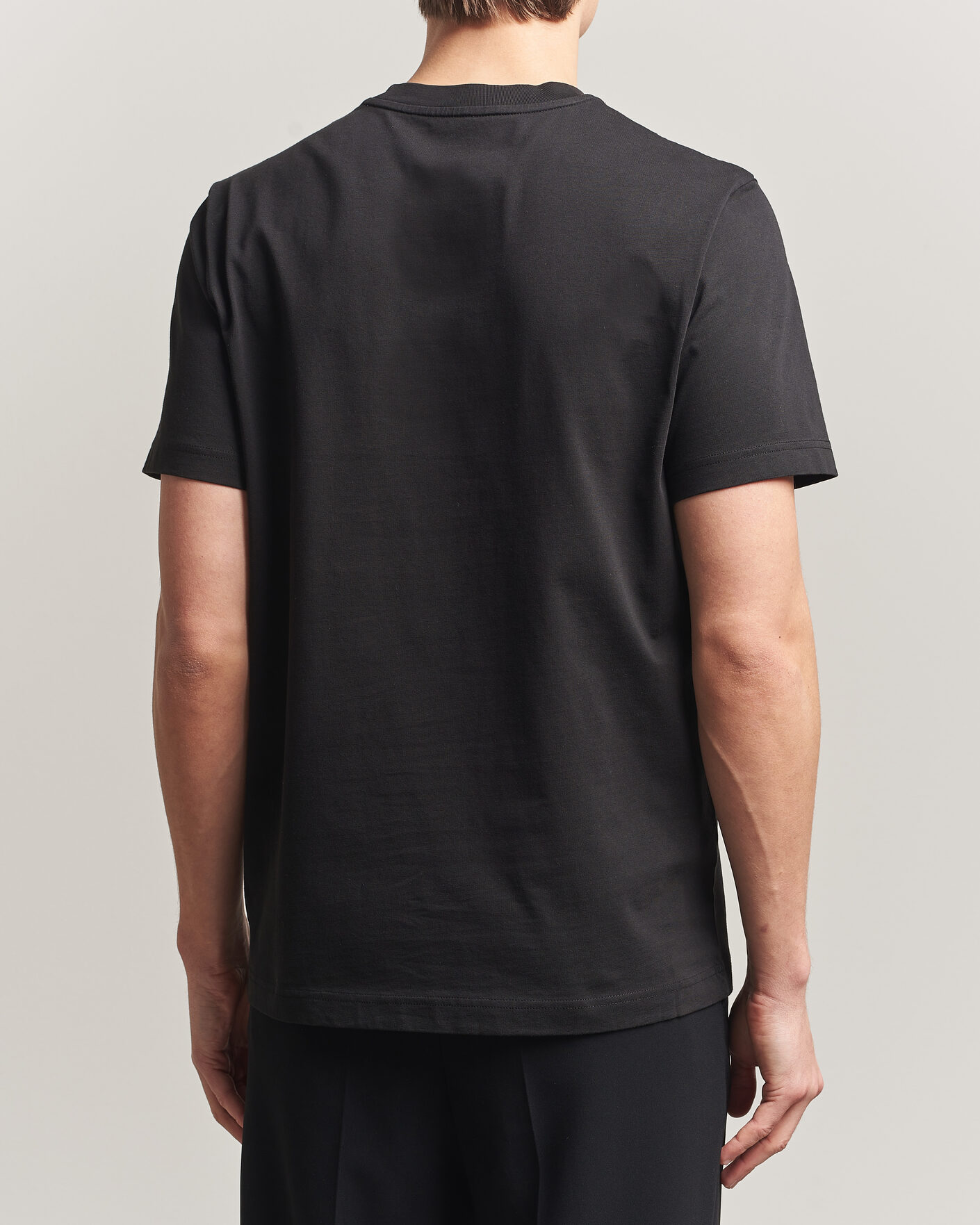 Heren | T-shirts | Moncler | Flock Print Logo T-Shirt Black